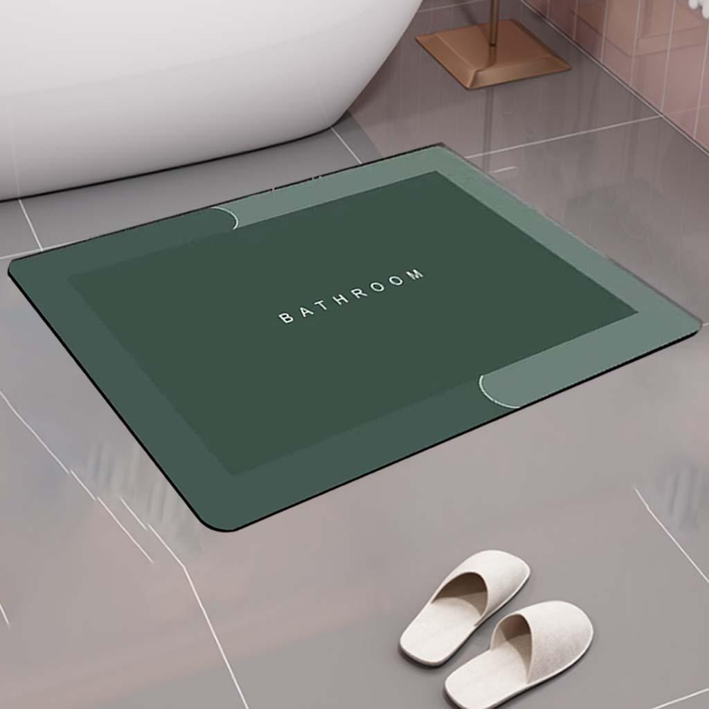 Bathroom Mat Absorbent Balcony Carpet Floor Shower Rugs Rectangle Green M