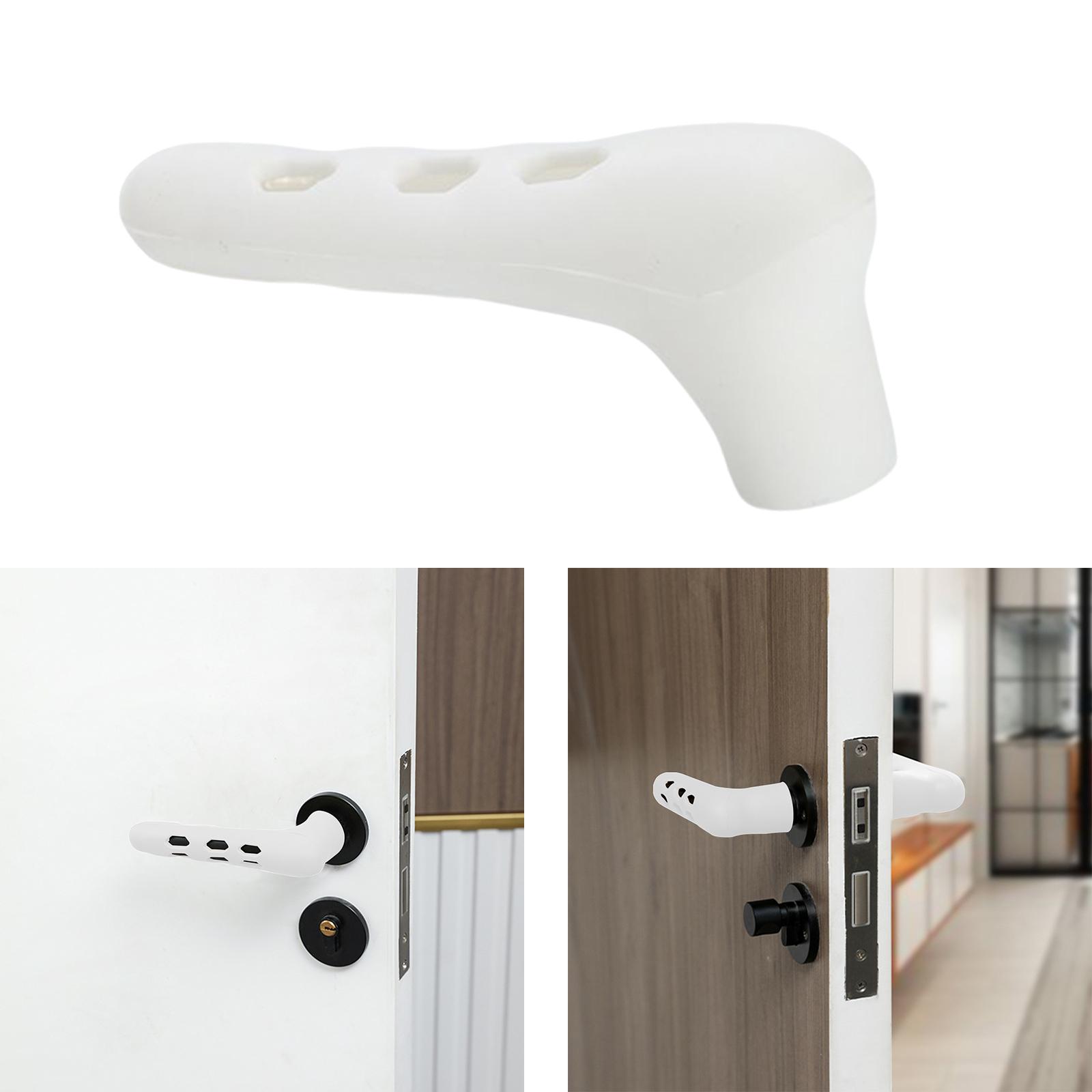 Door Handle Protective Baby Child Safety Doorknob Silicone Sleeve Cover Safe White