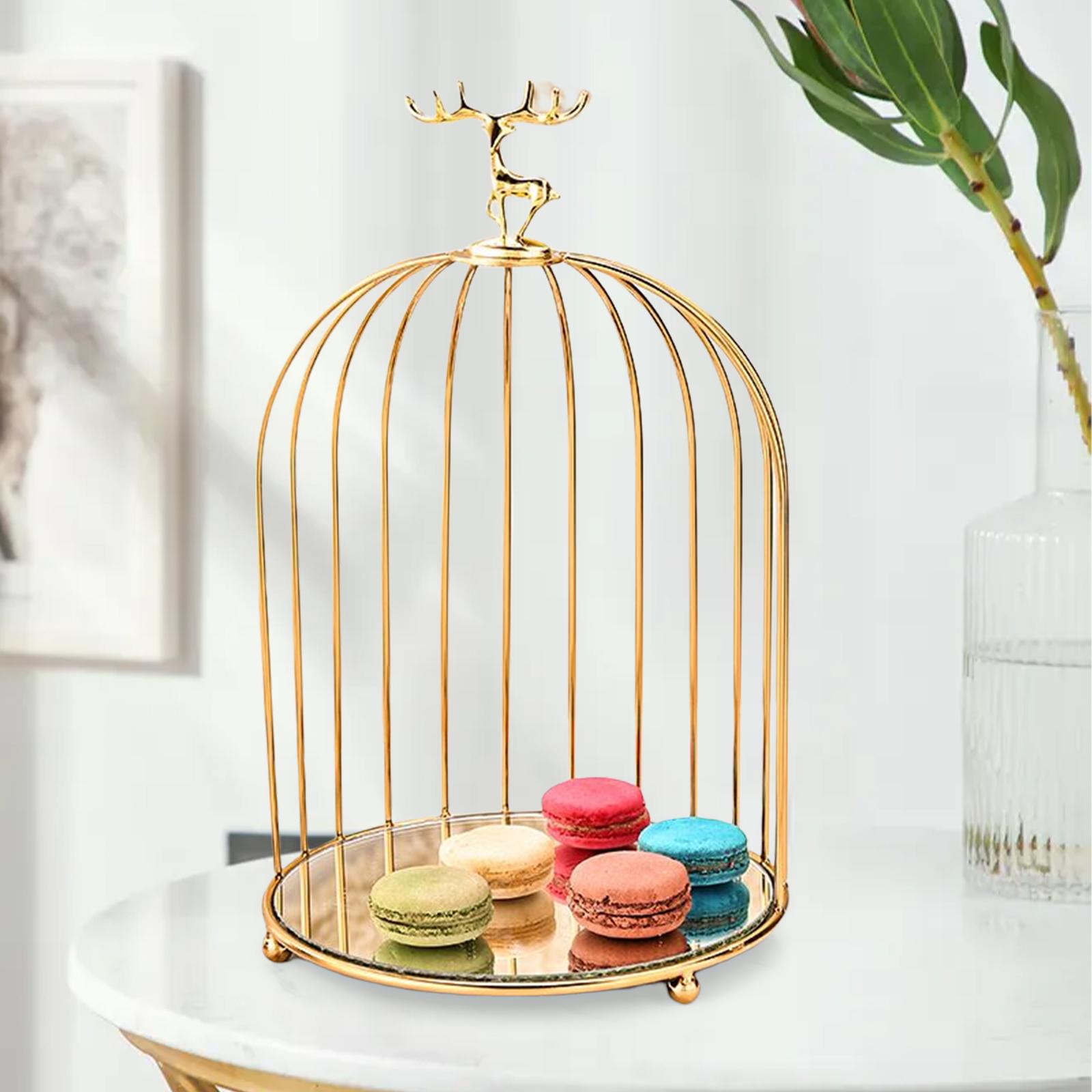 Metal Bird Cage Rack Cosmetic Organizer Countertop Desktop  Single layer