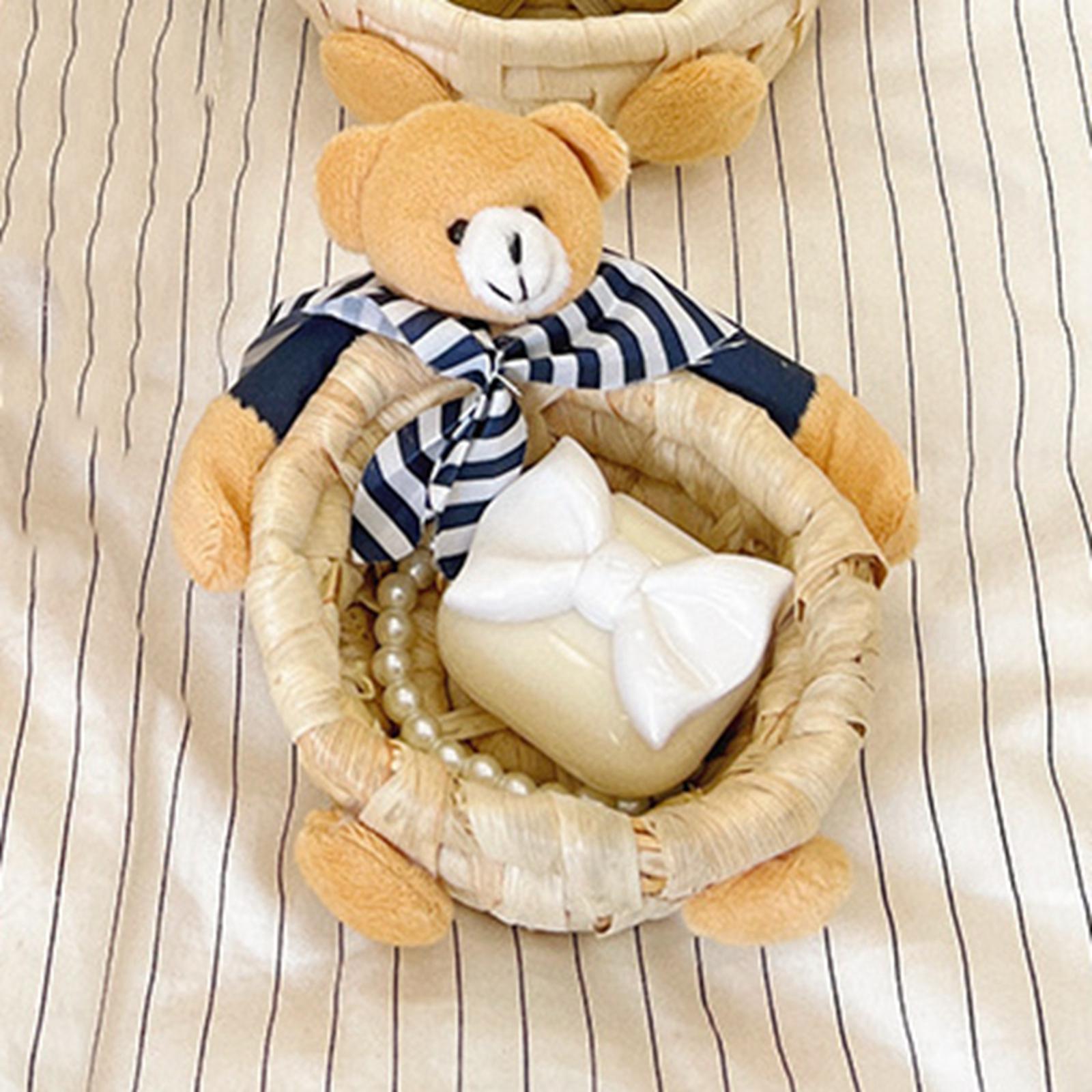Cute Storage Basket Handmade Home Decor Bins for Bathroom Bedroom L