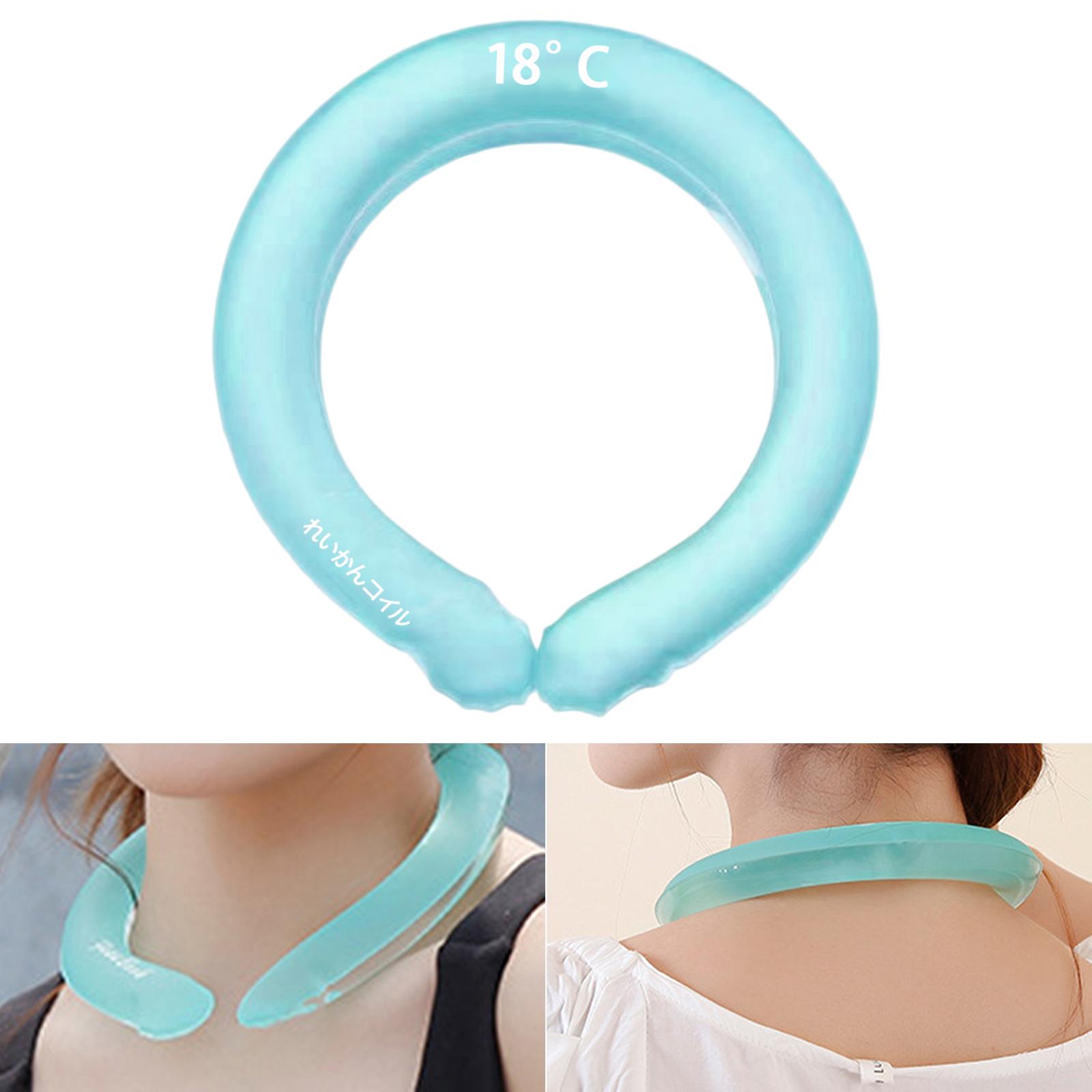 Wearable Neck Cooling Tube Freeze Gel Iced Pack for Camping Driving Hiking
