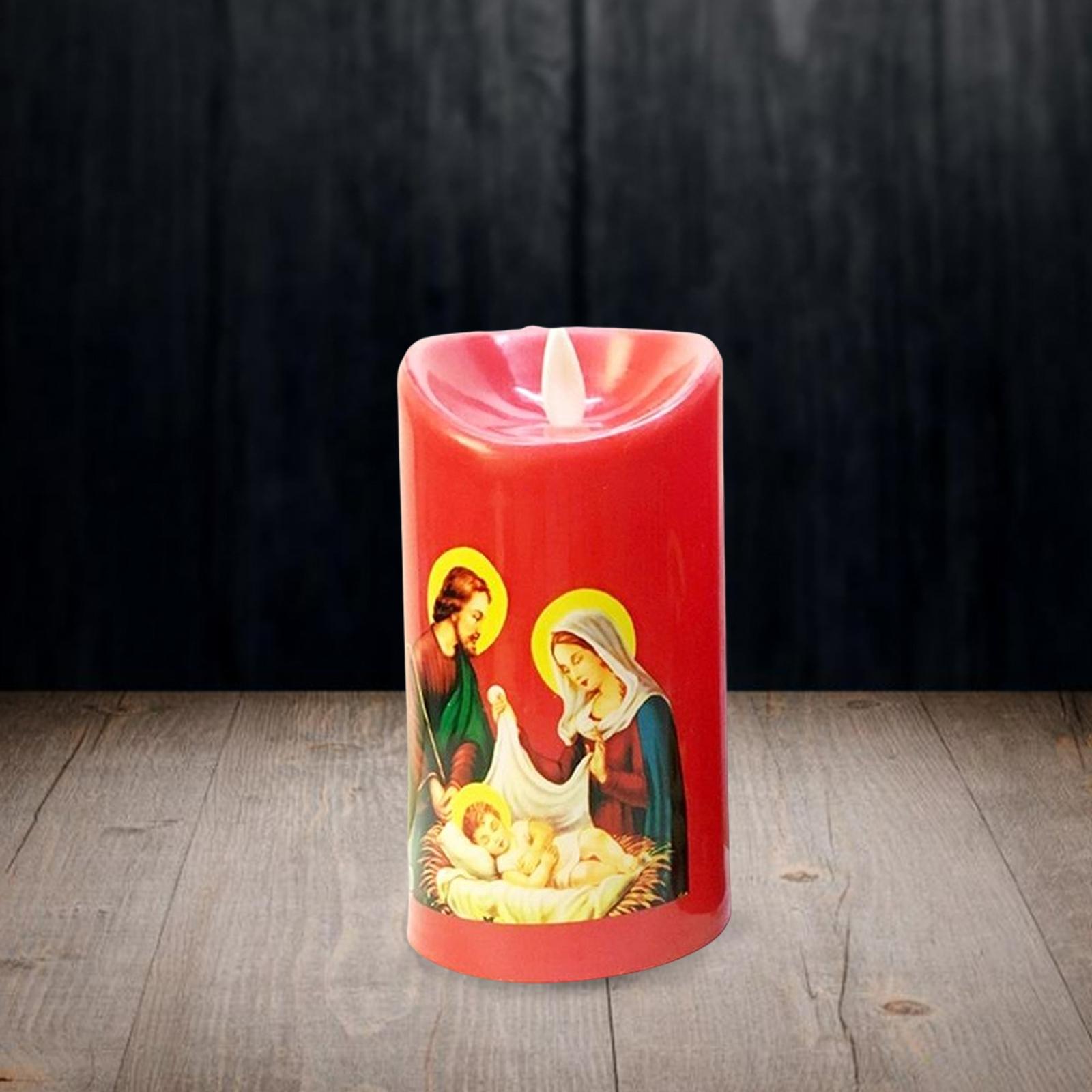 Saint LED Candle Lamp Battery Operated for Christmas Saint Family