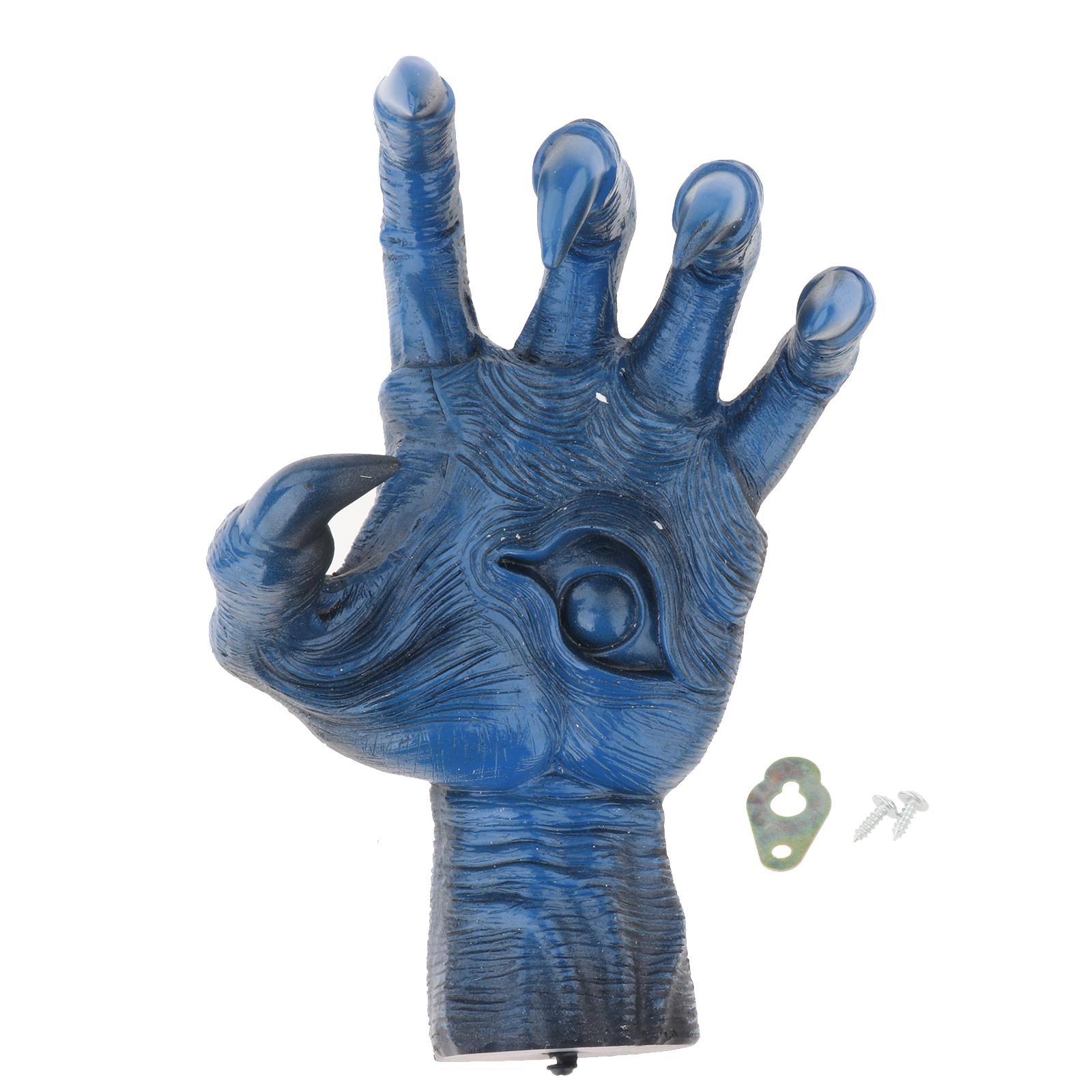 Witch's Demon Hand Wall Hanging Statue Sculpture for Living Room Blue