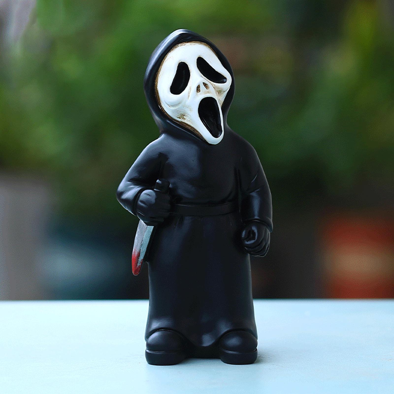 Halloween Statue Resin Figurine Scary Sculpture Office Garden Ornament