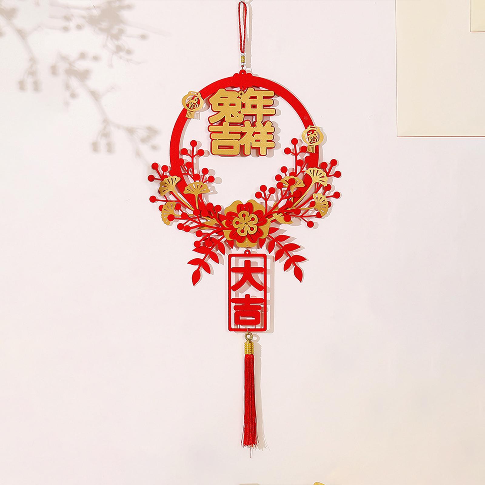 Chinese New Year Hanging Decorations Tassel Pendant for Wall Door Decoration StyleB