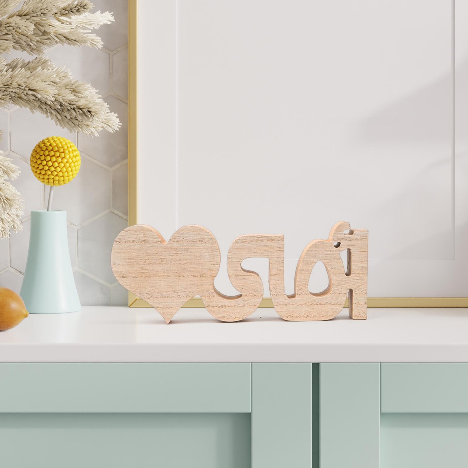 Valentine'S Day Wooden Decorations Wood Cutouts DIY Craft for Kitchen Home StyleC