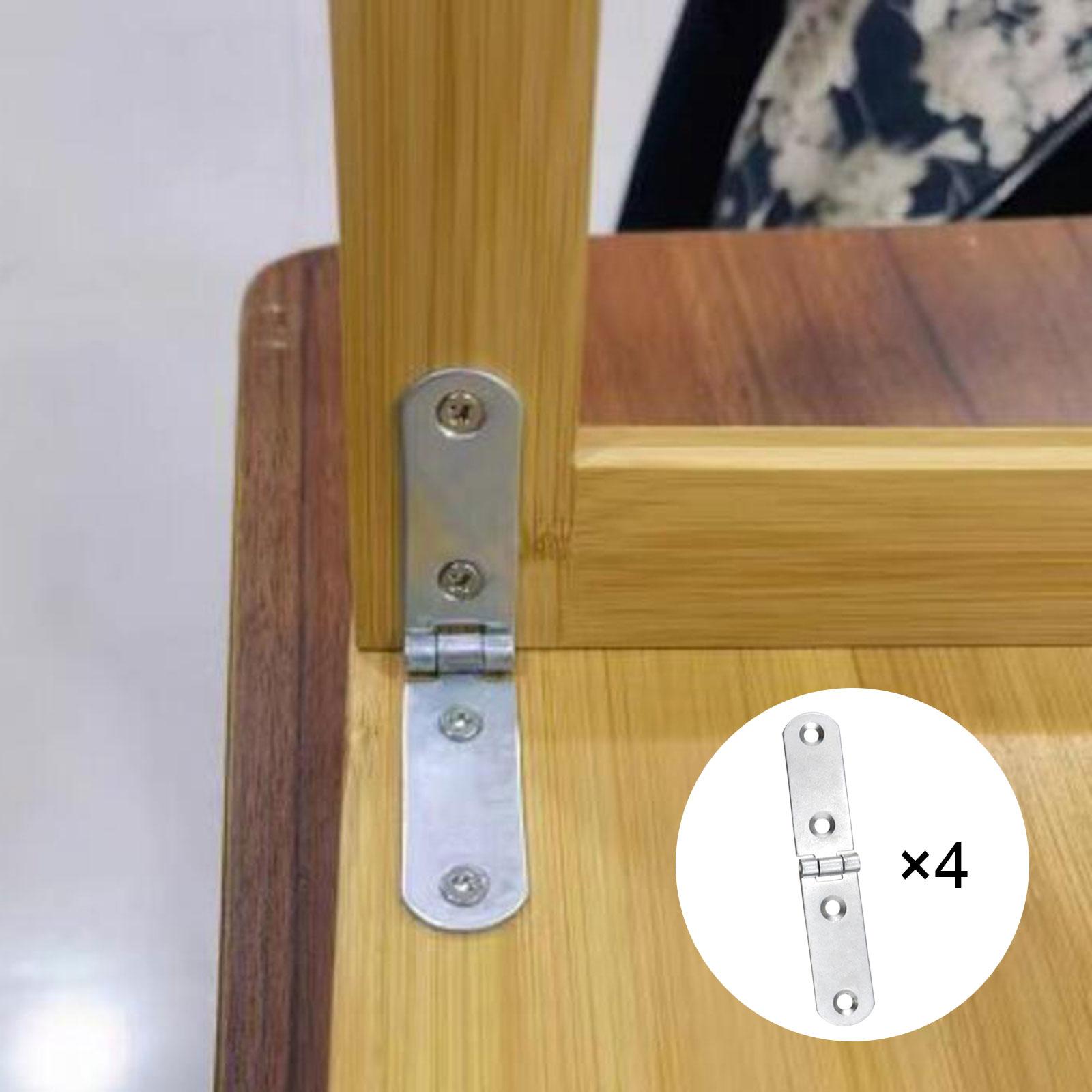 4Pcs Furniture Cabinet Door Hinges Drawer Closer DIY for Window Cupboard