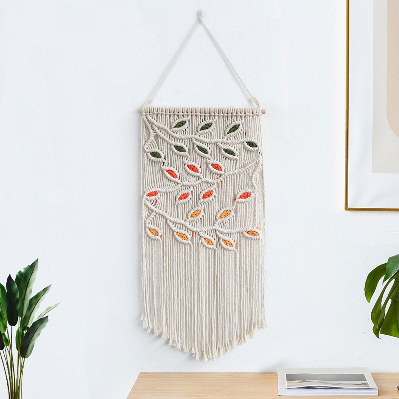 Rustic Macrame Woven Wall Hanging Tapestry Tassel Tassel for Nursery Home Style A