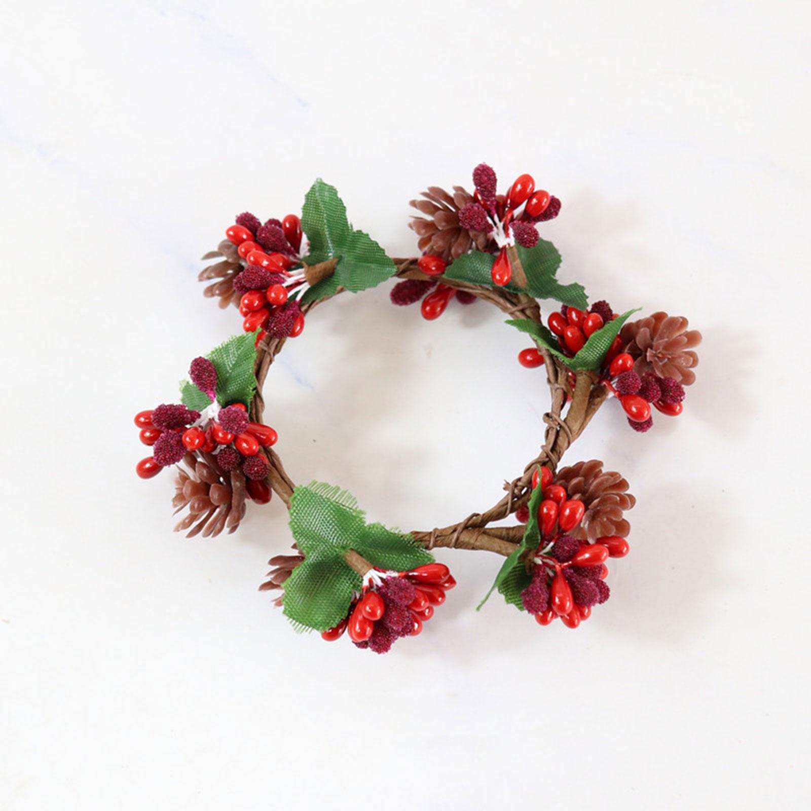 Artificial Christmas Candle Garland for Wedding Dining Table Decoration Style D