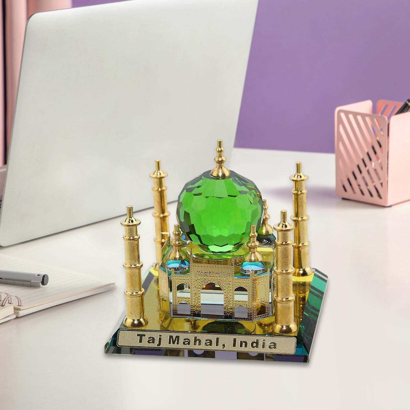 Miniature Mosque Decor Creative Car Interior Ornament for Cabinet Restaurant Green