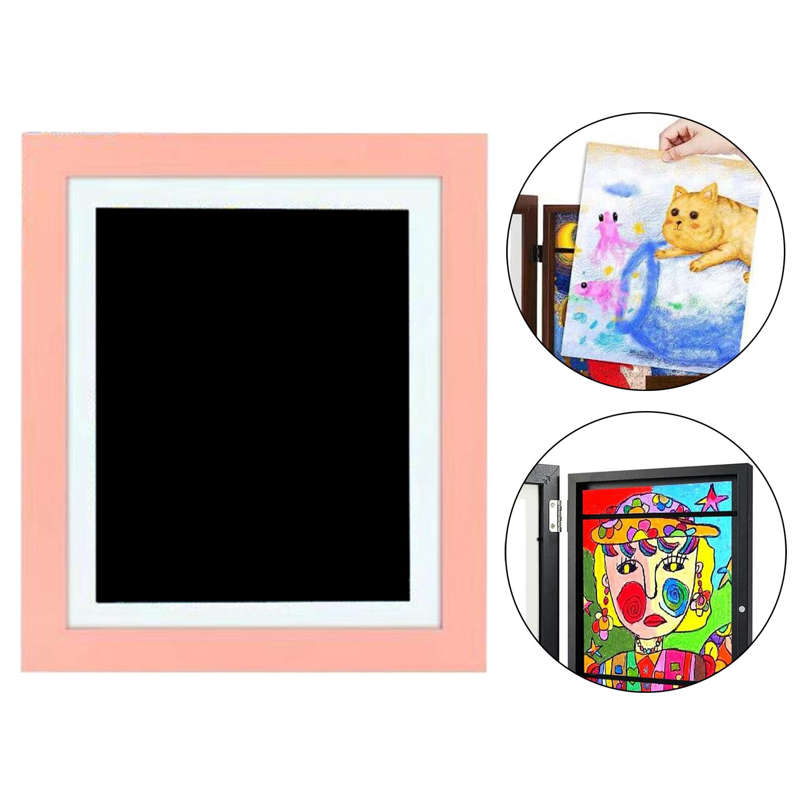 Kids Artwork Frames Changeable Home Decoration Front Open Picture Frame Pink