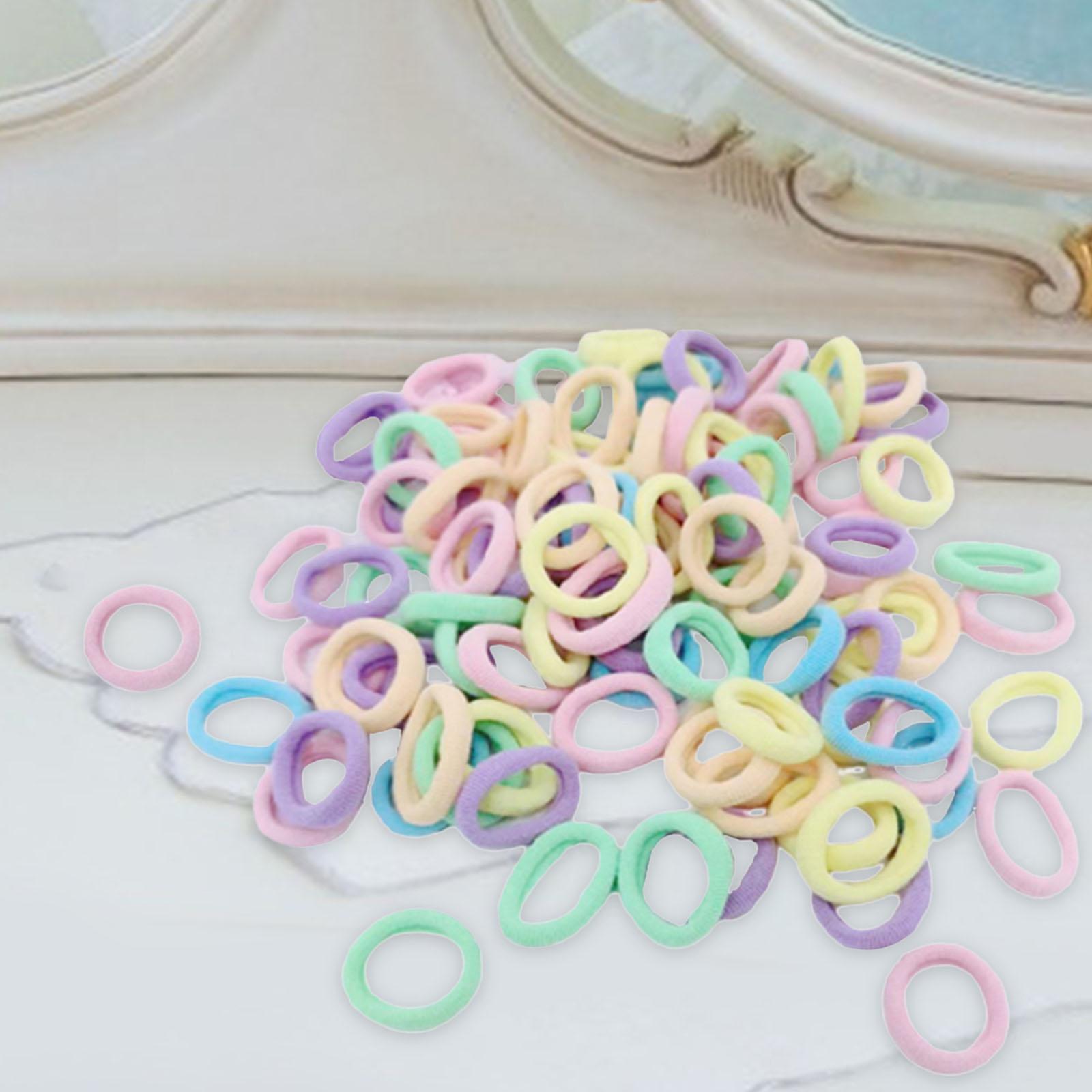 100Pcs Women Hair Bands Ponytail Holders Soft Hair Rings Elastic Hair Ties