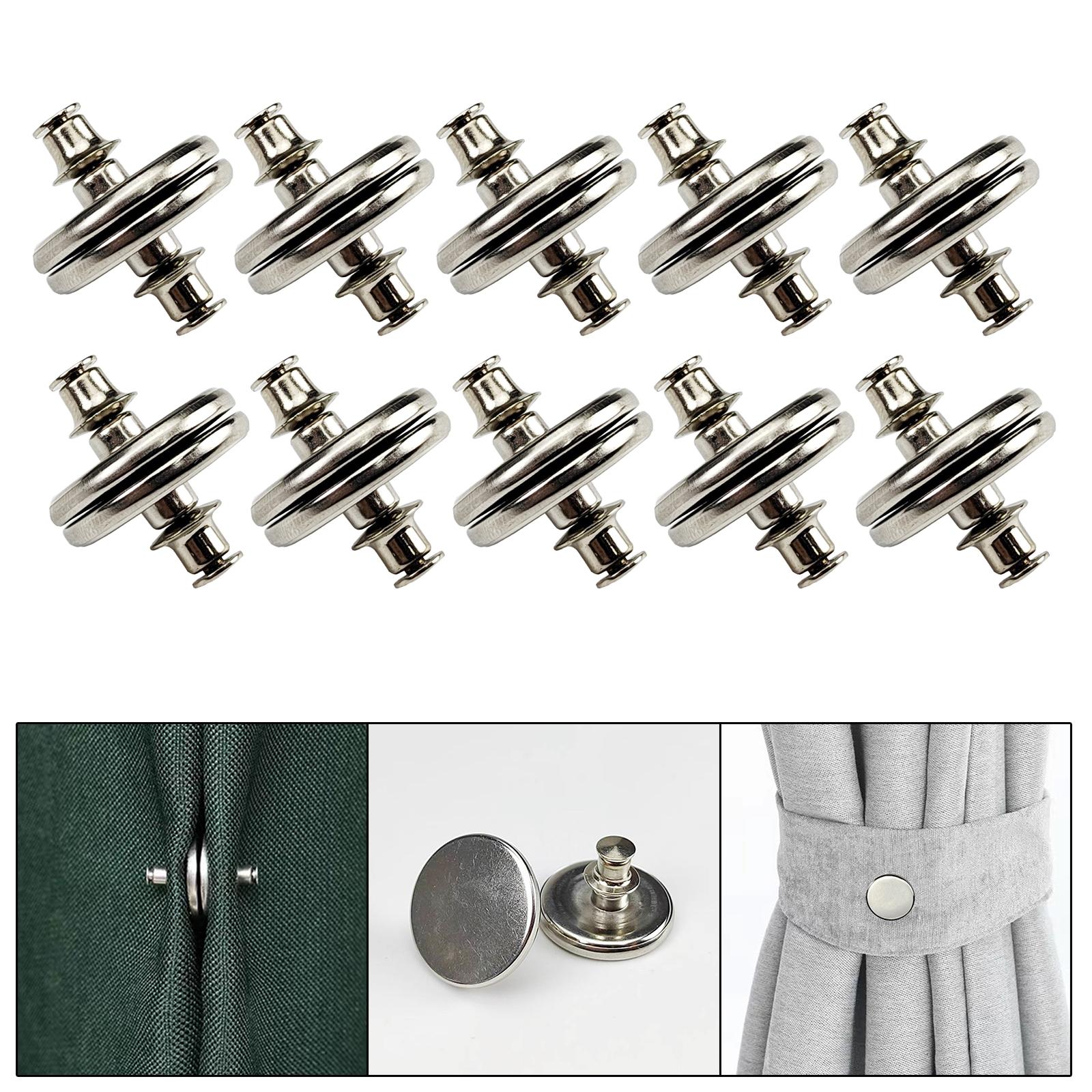 10Pcs Curtain Magnetic Closure Drapery Buckle Pergola Shower Curtain Clips 20mm