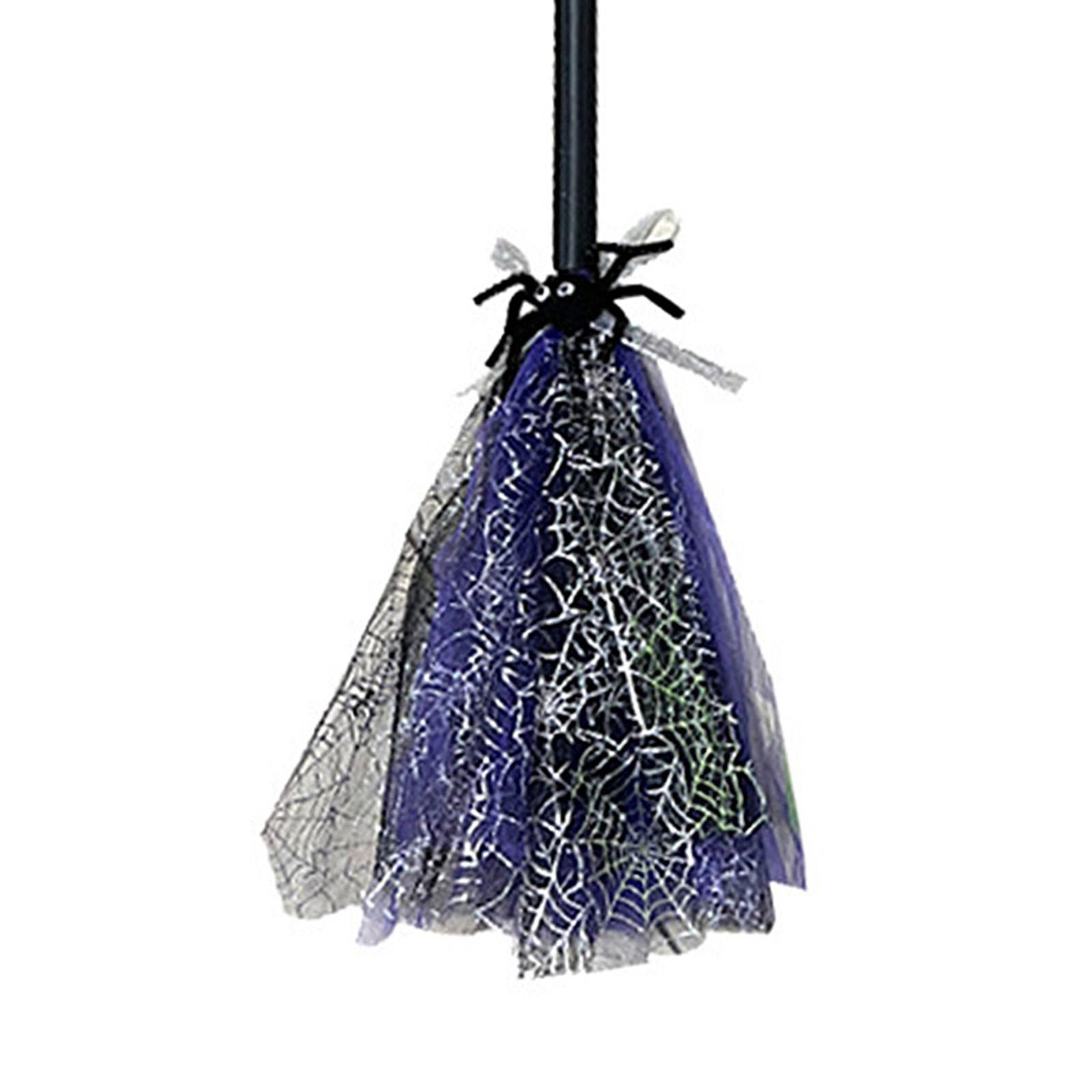 Halloween Witch Broom Photography Club Kids Props Carnivals Witch Broomstick Violet