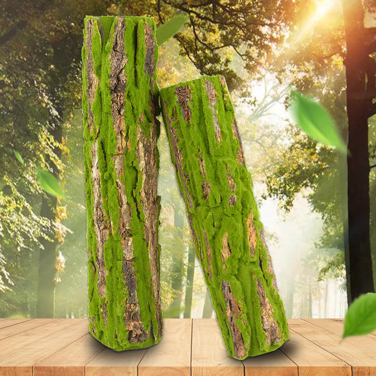 Simulation Bark Cover DIY Green Plant Portable for Garden Home Aquarium 30cmx50cm