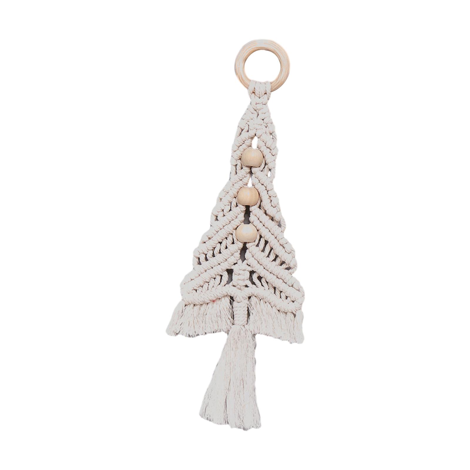 Christmas Tree Tapestry Party Festival Chic Boho Christmas Hanging Ornaments Beige