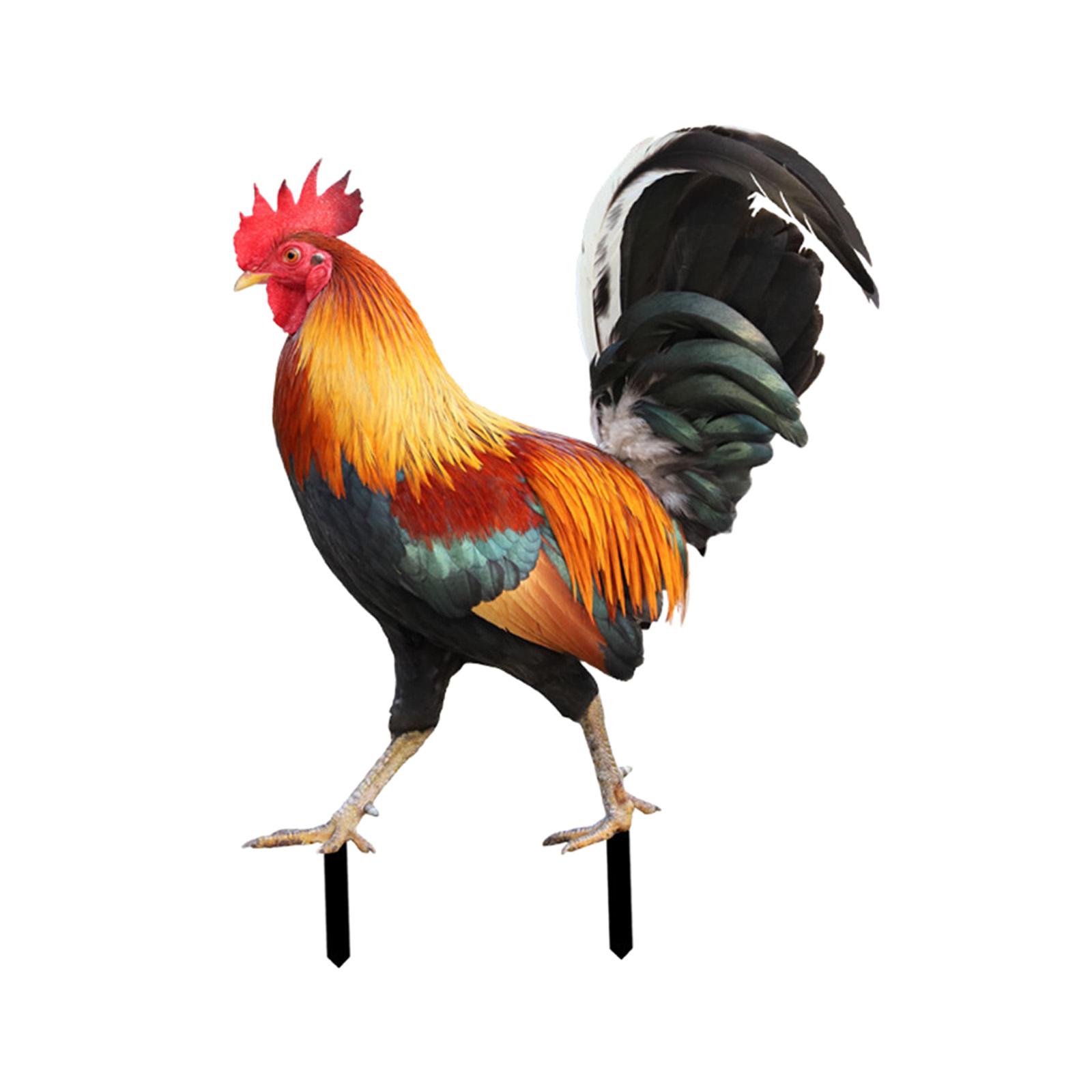 Rooster Statue Garden Stake
