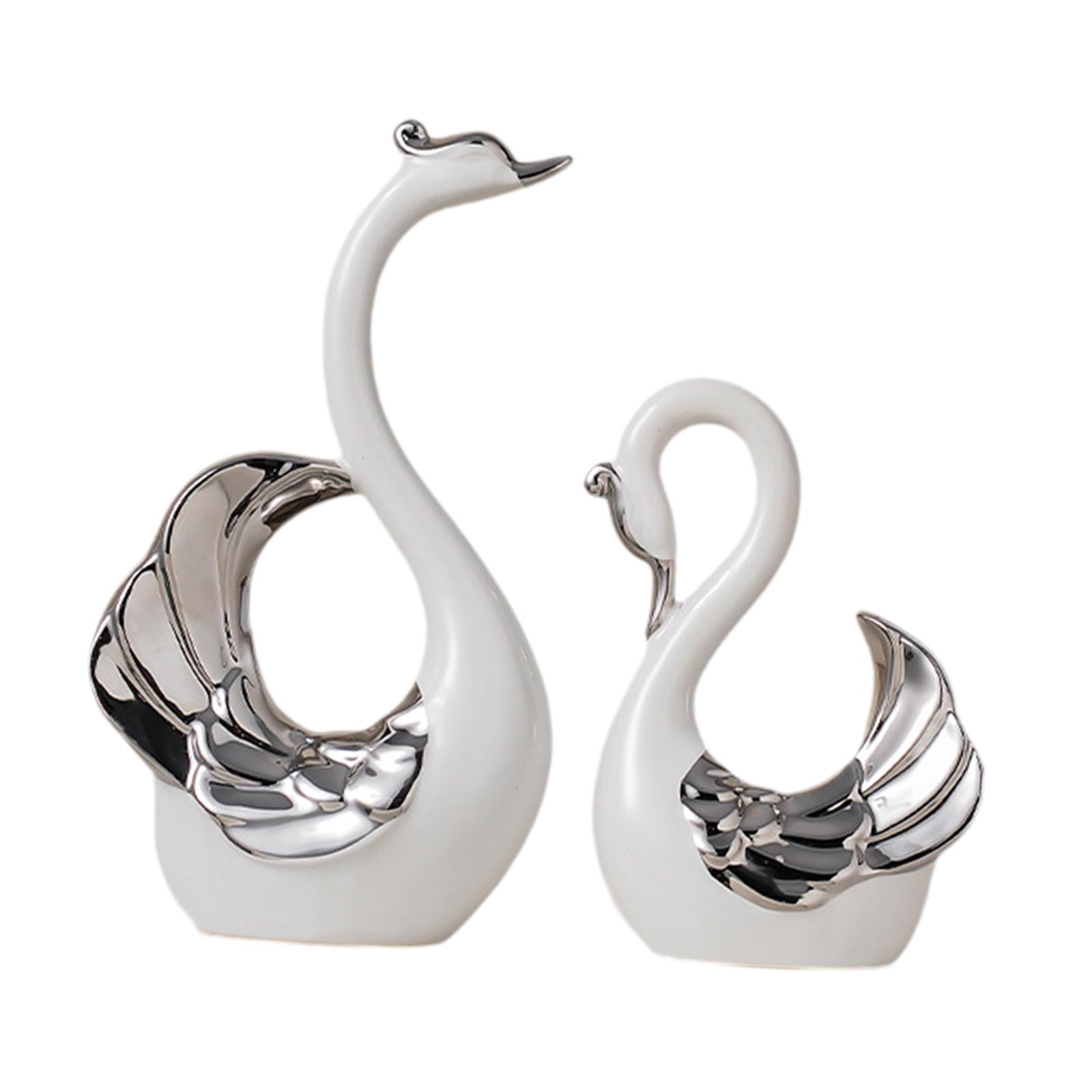 Swan Figurines Pair