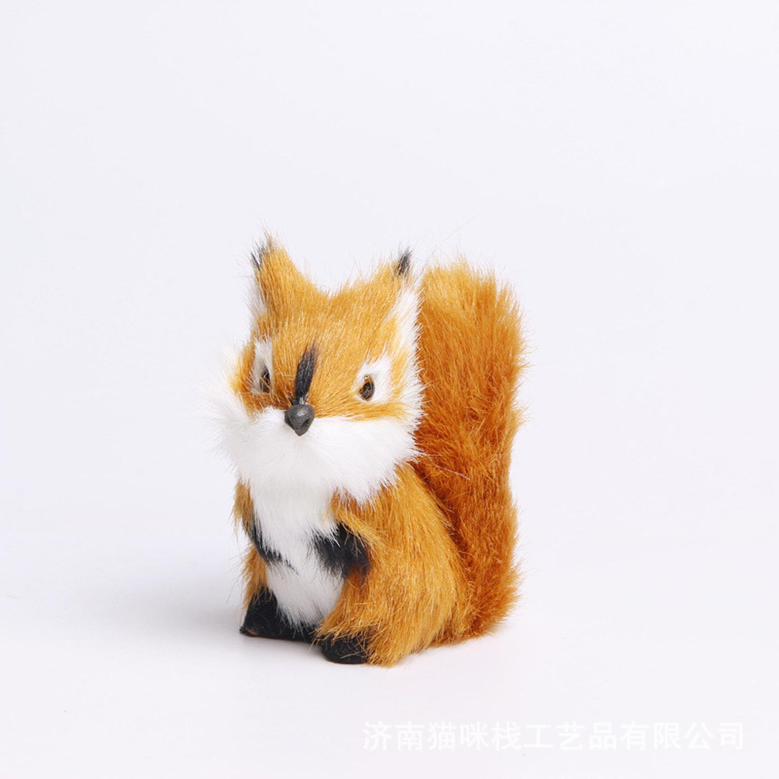 5xSquirrel Statue Figurine Cars Table Centerpieces Gift Plush Animal Sculpture