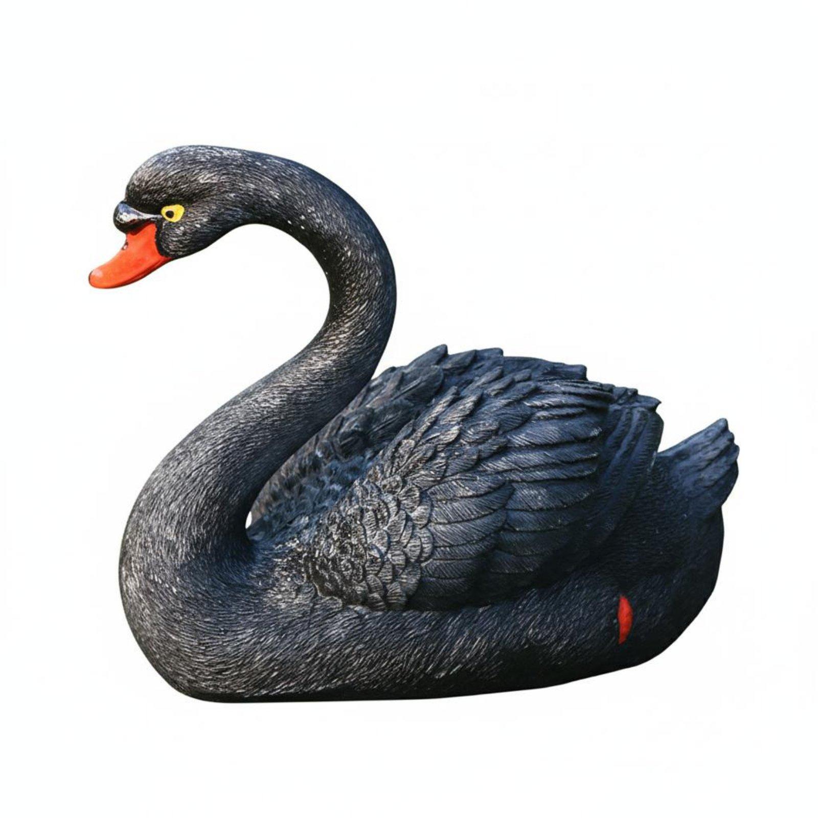 Buoyant Swan Figurine Black Left