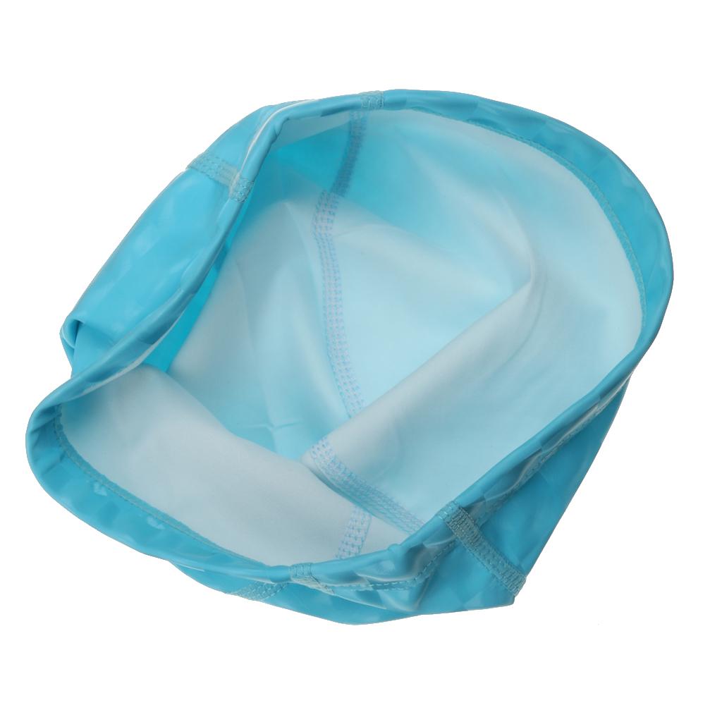 Unisex Waterproof Breathable Swimming Hat Cap Light Blue