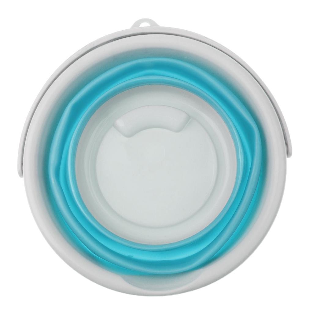 Foldable Water Bucket Fishing Tackle Pail Minnow Bait Lures Container 10L