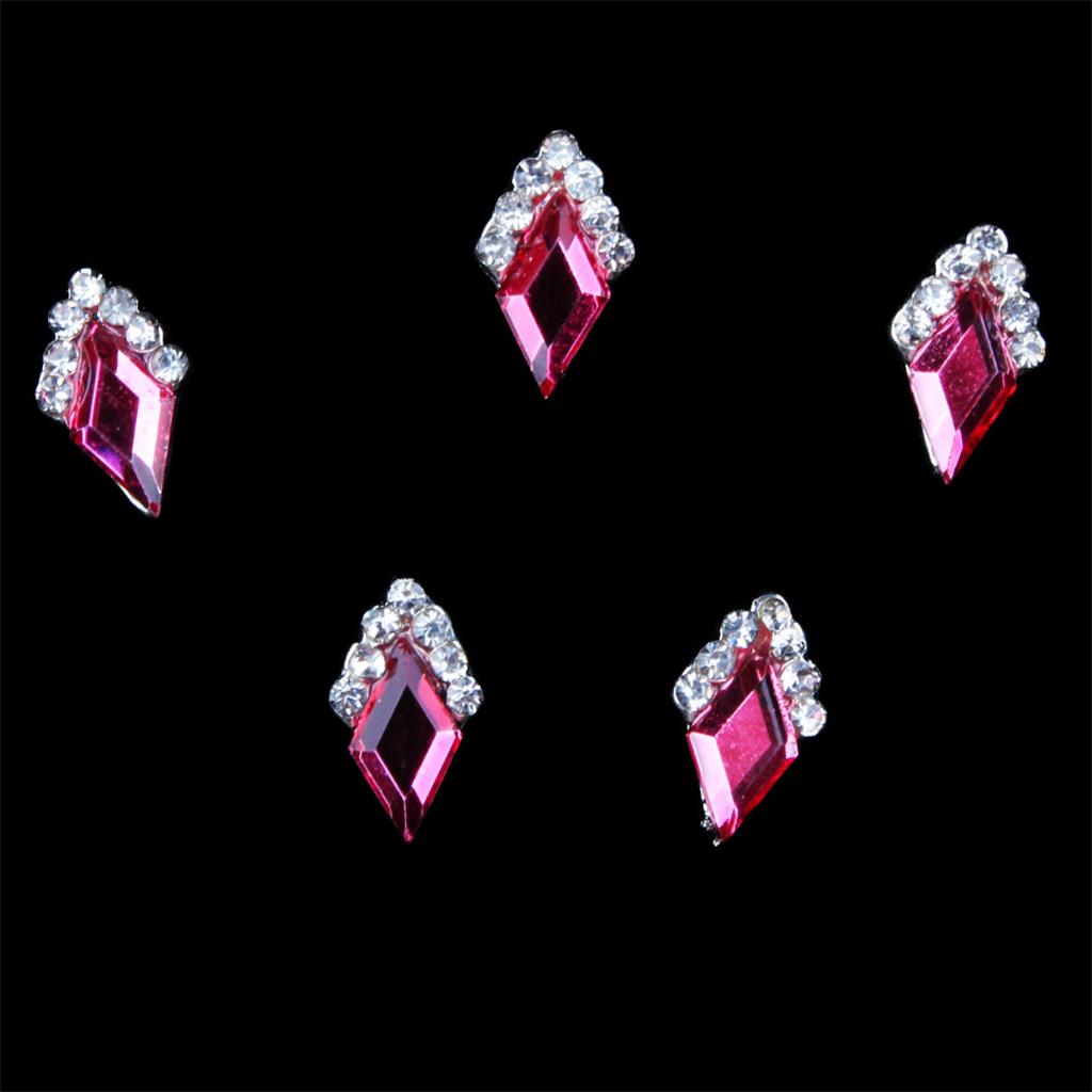 Nail Art Tips 10pcs 3D Alloy Stickers DIY Charms Decors Rose Bow Style3