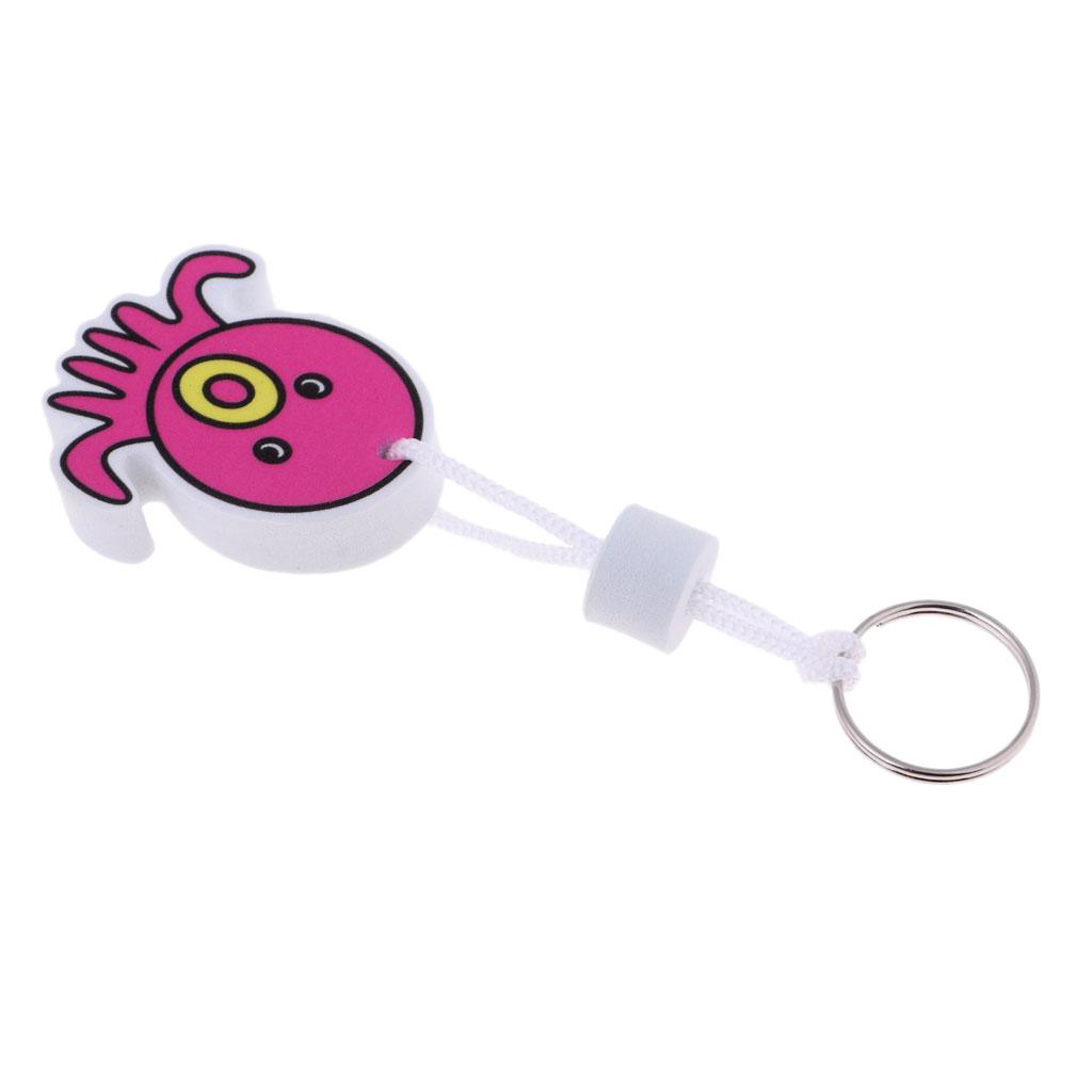 Yacht Sailing Boating Floating Key Ring Keyring Key Chain Octopus Hot Pink