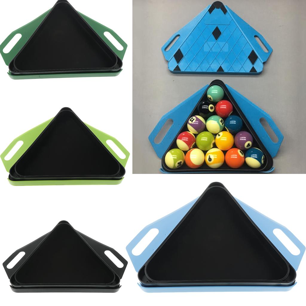 Triangle Rack w/ Billiard Ball Tray Snooker Pool Table Rack Accs Blue