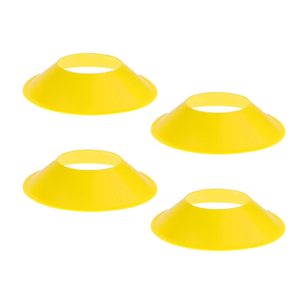 4pcs Football Soccer Training Mark Disc Plate Obstacle Signpost  Yellow