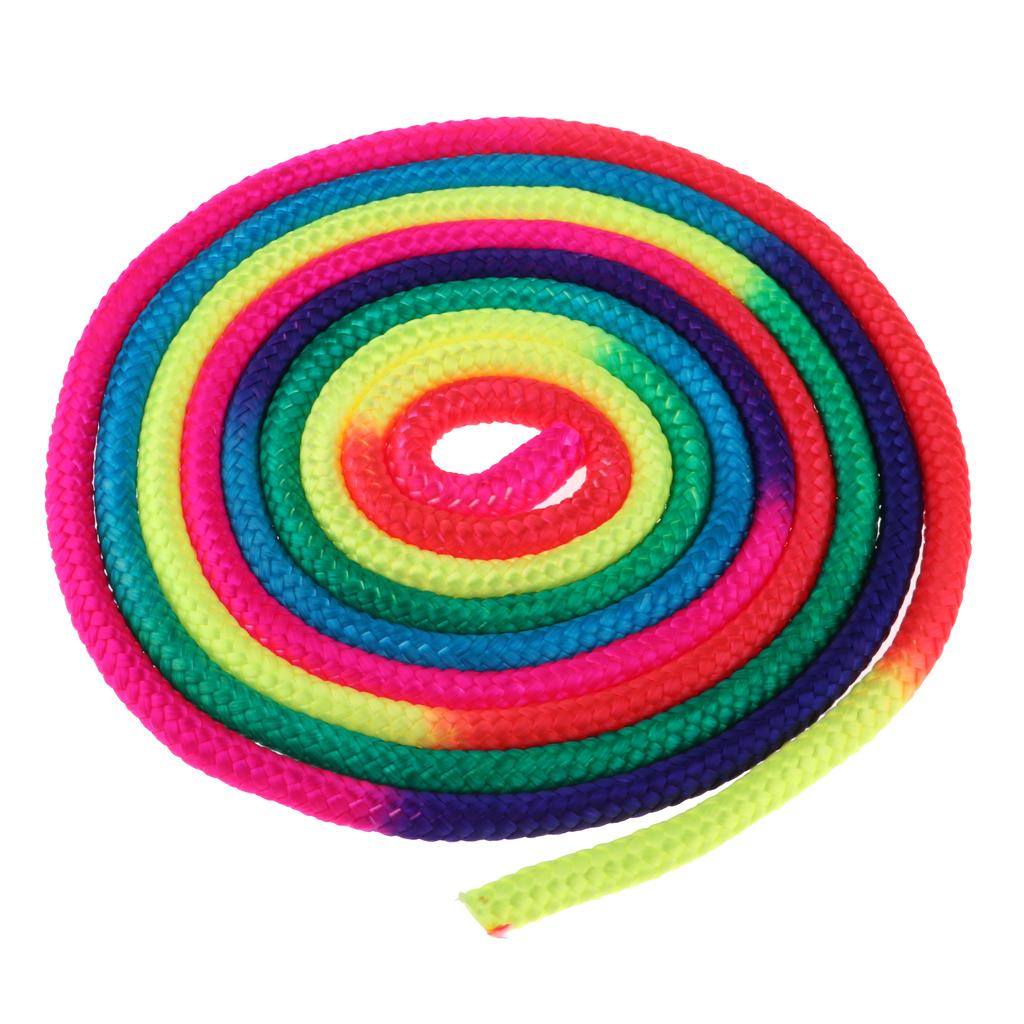 Rainbow Colour Artistic Gymnastics Rope Exercise Fitness Rope Type 4