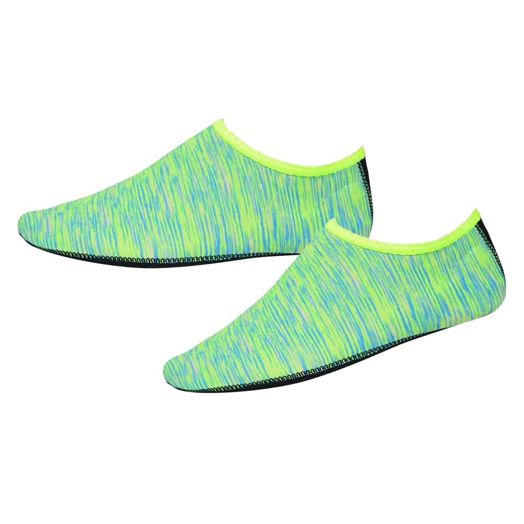 Soft Water Shoes Stretchy Aqua Socks Yoga Swim Shoe Dive Sock Green L