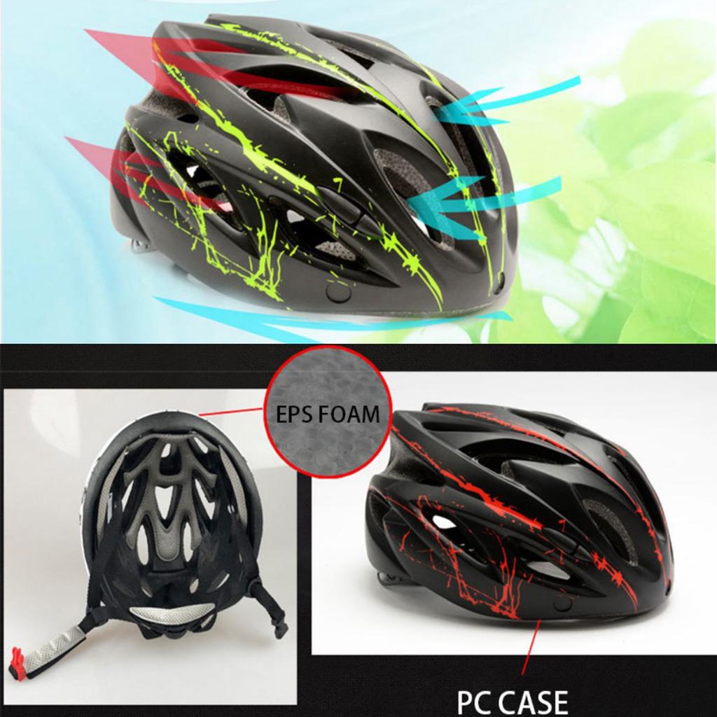 Adult Bike Helmet Women Men Bicycle Helmet with Magnetic Goggles Black Blue