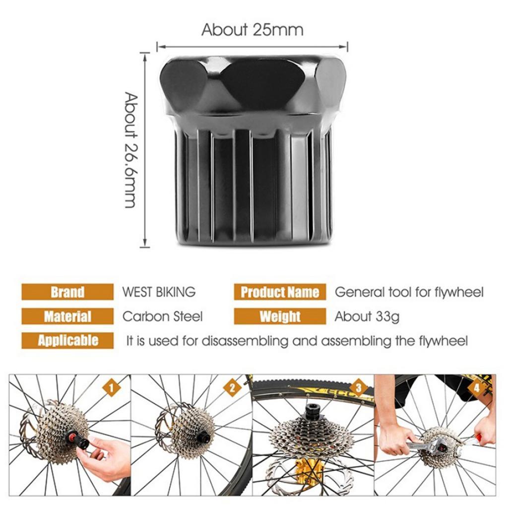 6pcs/Set Mountain Bike Bicycle Crank Chain Extractor Removal Repair Tool Kit