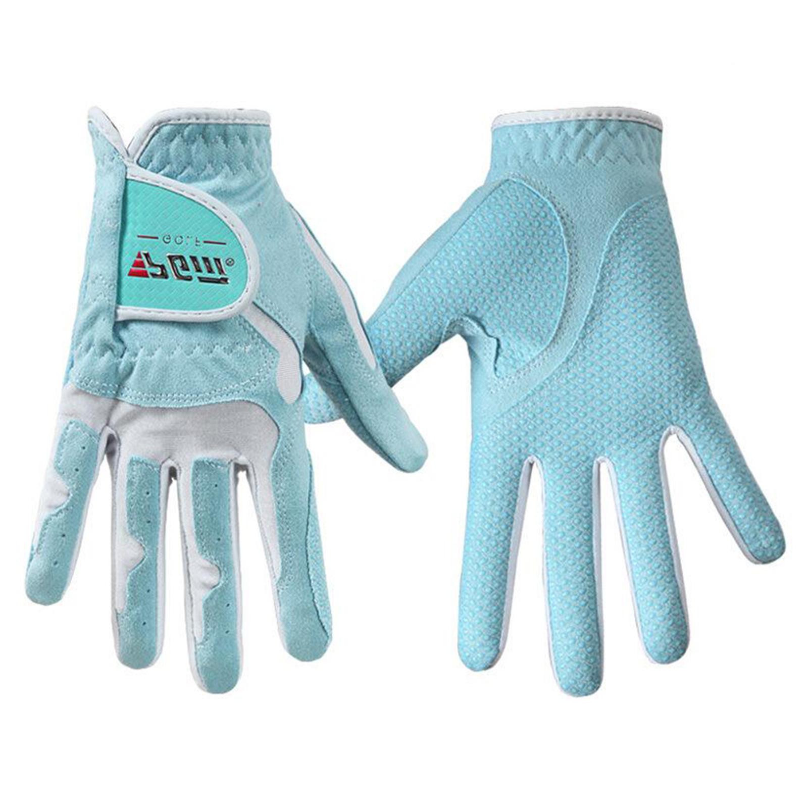 Women's Golf Glove Breathable Left Right Hand Golfer Gloves Blue S