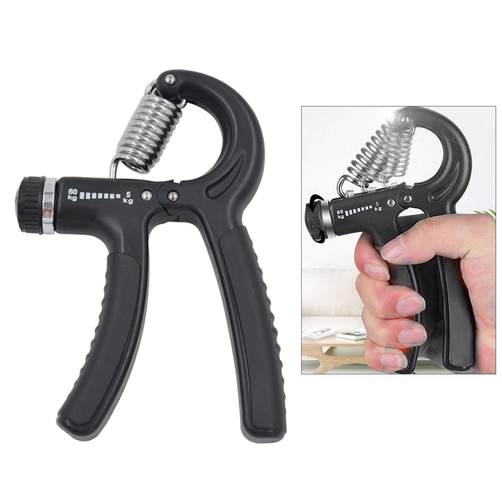 Hand Grip Strengthener Adjustable Wrist Forearm Gripper Exercise Black