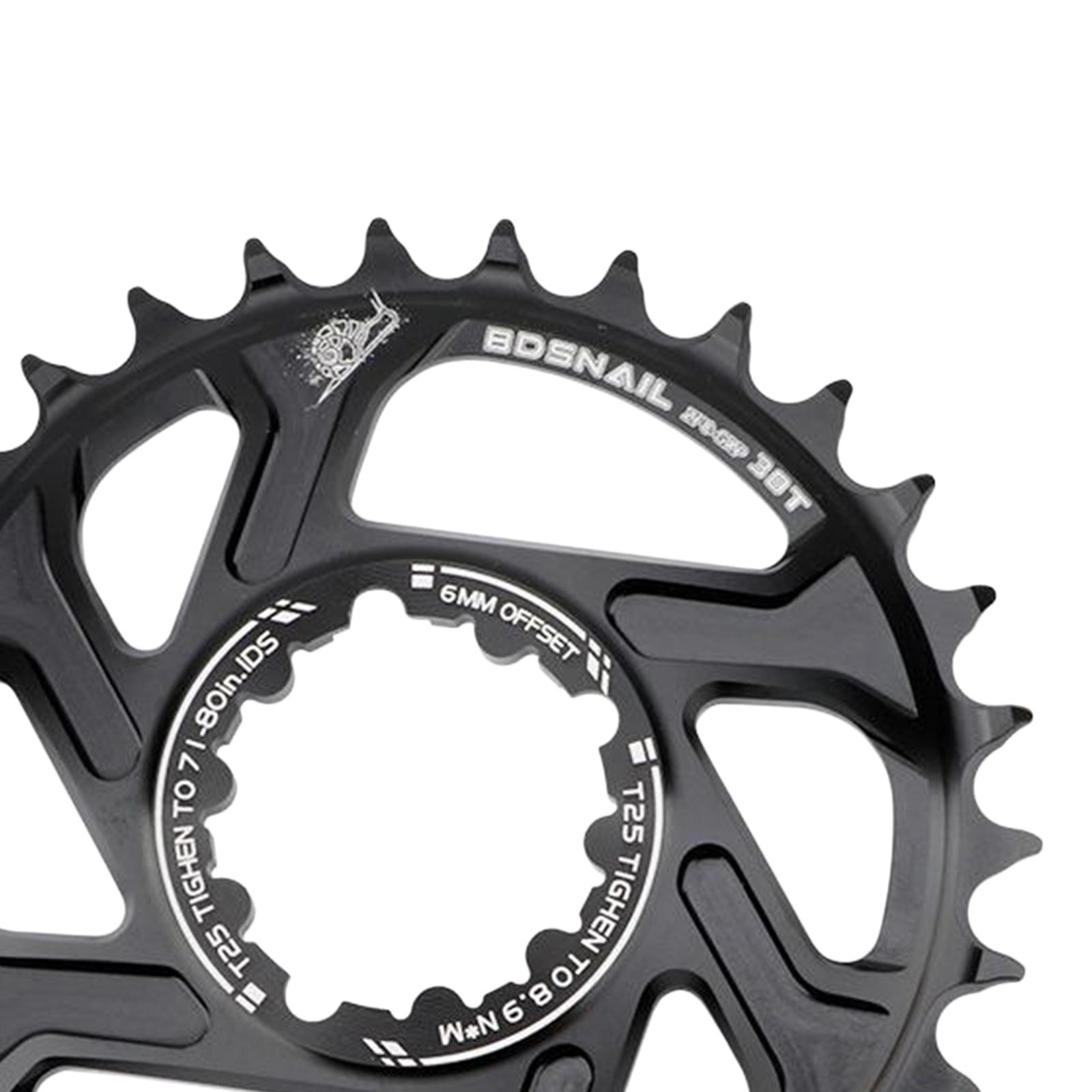 Bike Chainring Integrated Narrow Wide Bicycle Direct Mount Black 30T