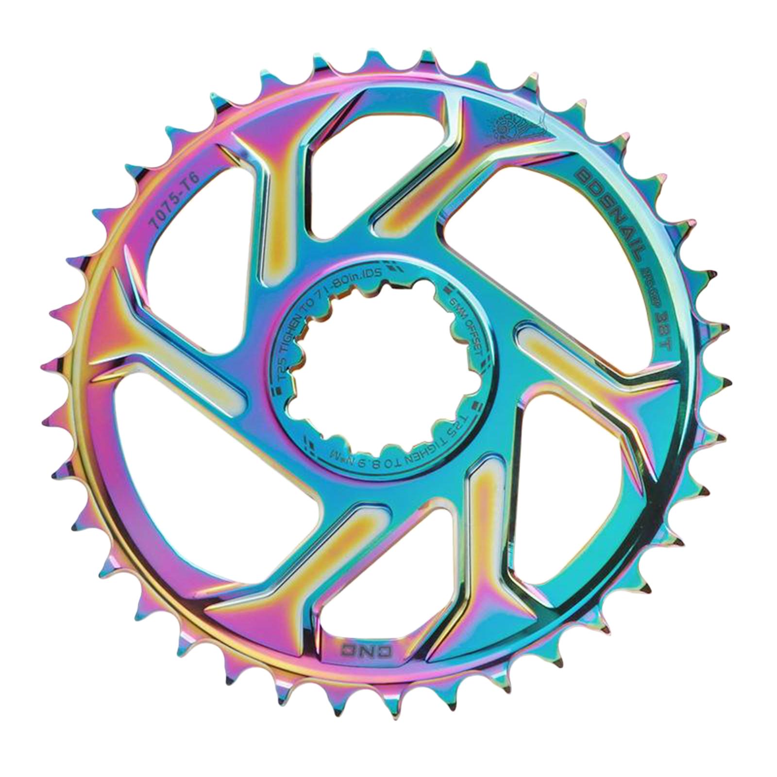 Bike Chainring Integrated Narrow Wide Bicycle Direct Mount Colorful 38T