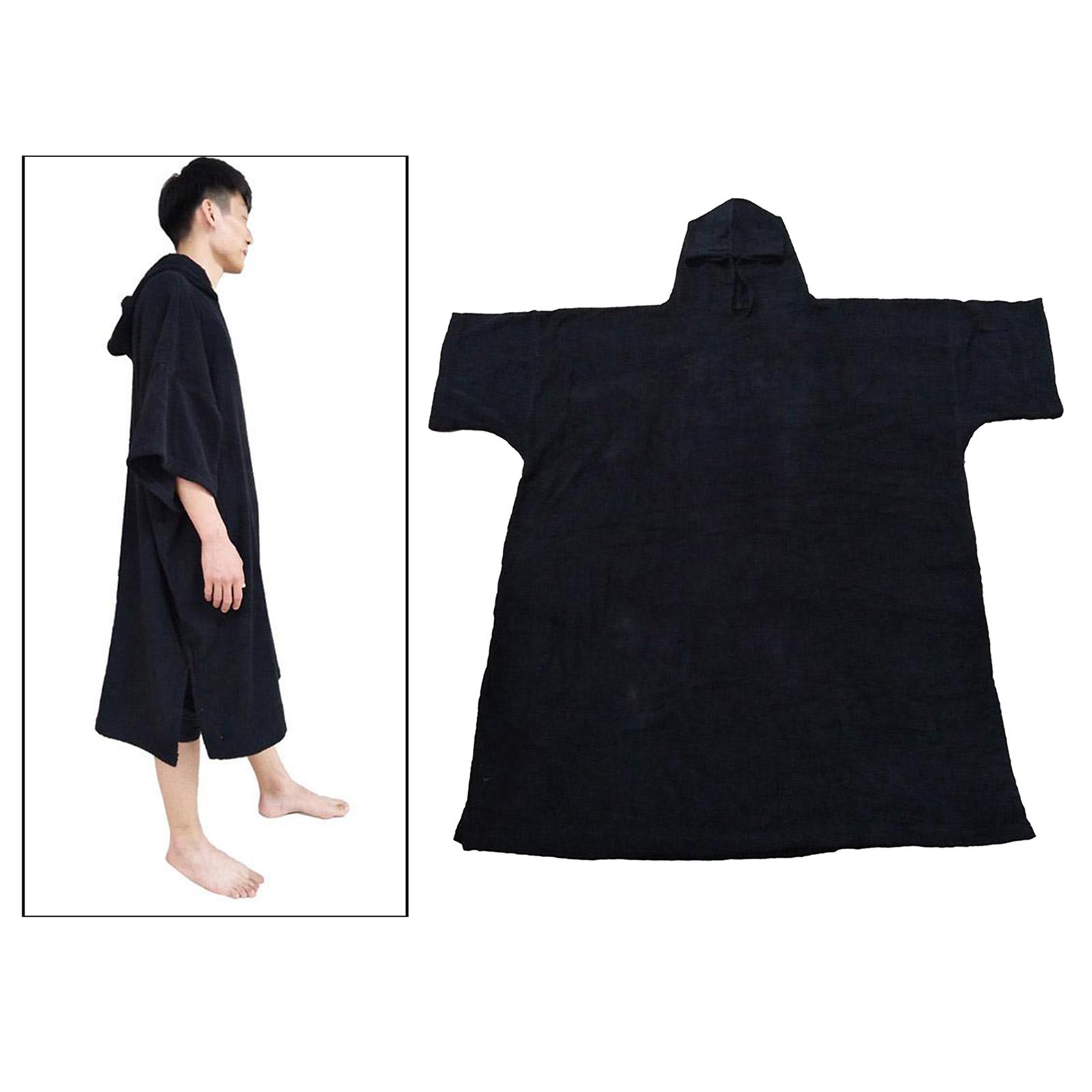 Unisex Waterproof Changing Drying Coat Robe Towel Surf Poncho Swim Wetsuit