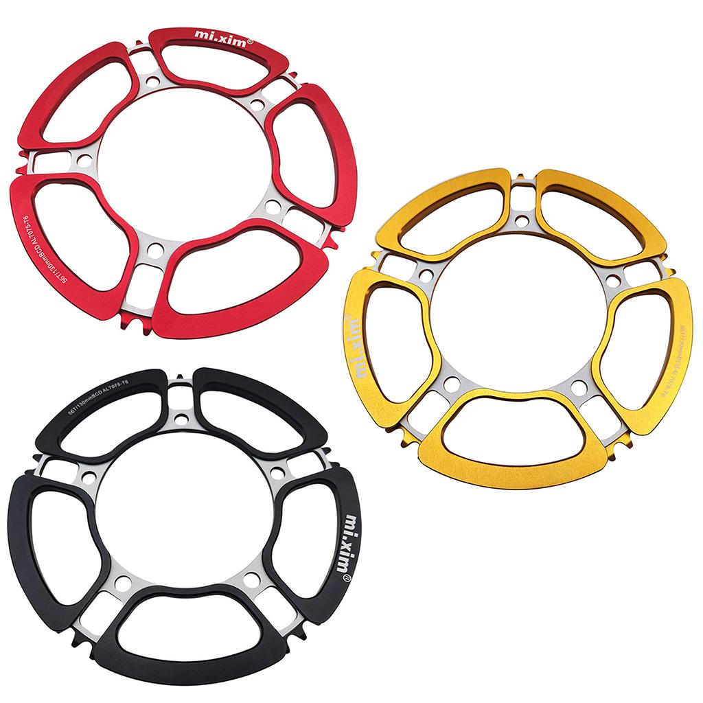 Bicycle Chainrings Narrow Wide Chainwheel Cranksets Guard 130BCD Red