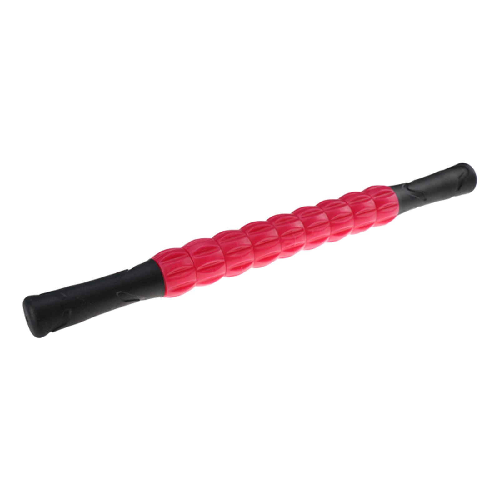 Portable Muscle Roller Stick for Athletes Full Body Massage Sticks Rose Red