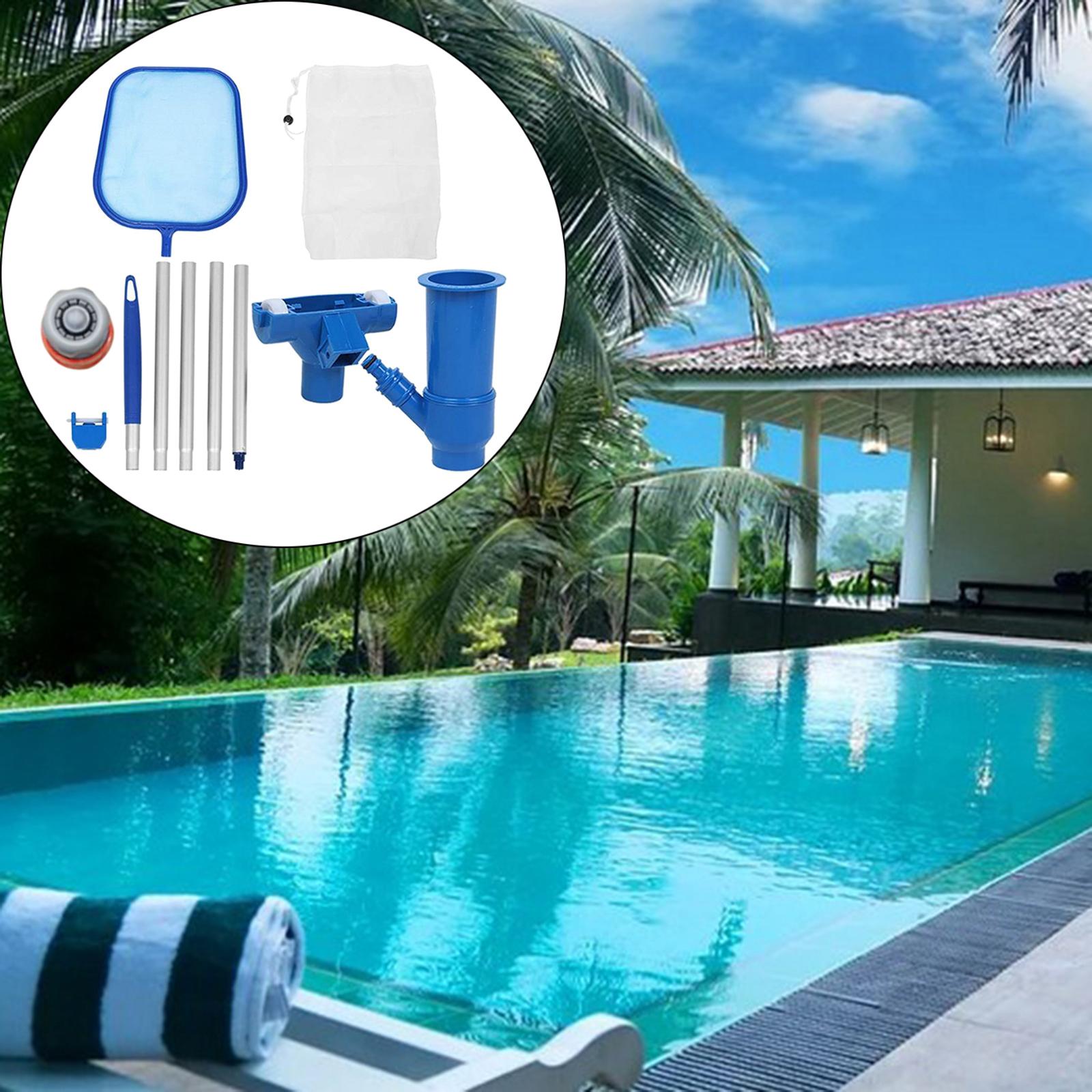 Portable Swimming Pool Jet Vacuum Head Cleaning Tool Set Cleaner Net