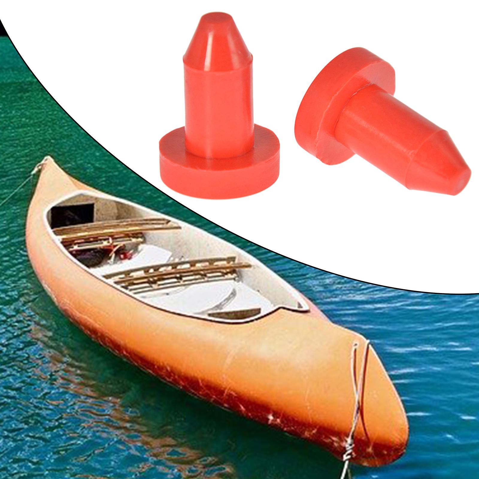 2pcs 1/2 Push-in Kayak Drain Plugs Stoppers for Aruba 8SS Fishing Boats Red