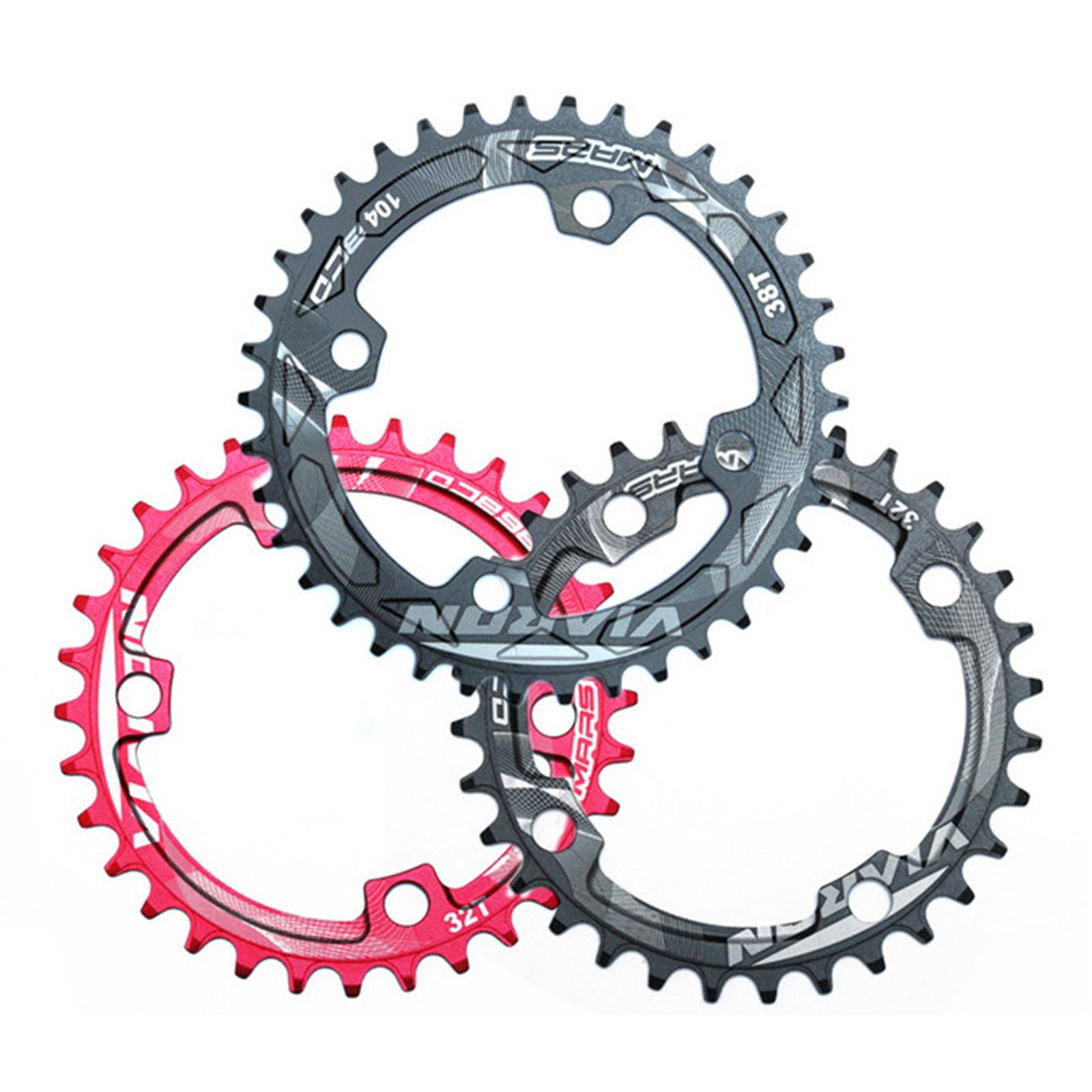 Bike Chainring Folding Bicycle BCD104 Replacement Refit Chainwheel Red 32T