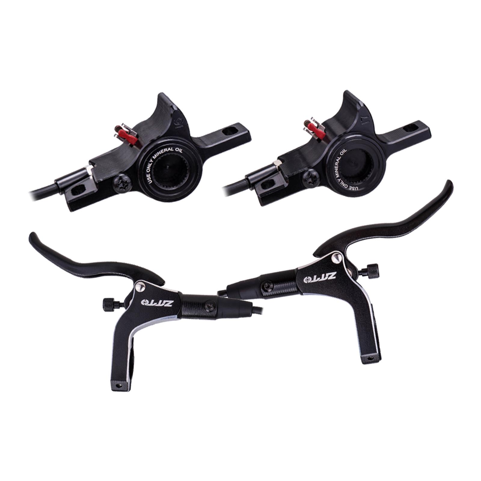 Mountain Bike Hydraulic Disc Brakes Set Front & Rear Cycling Black with Disc