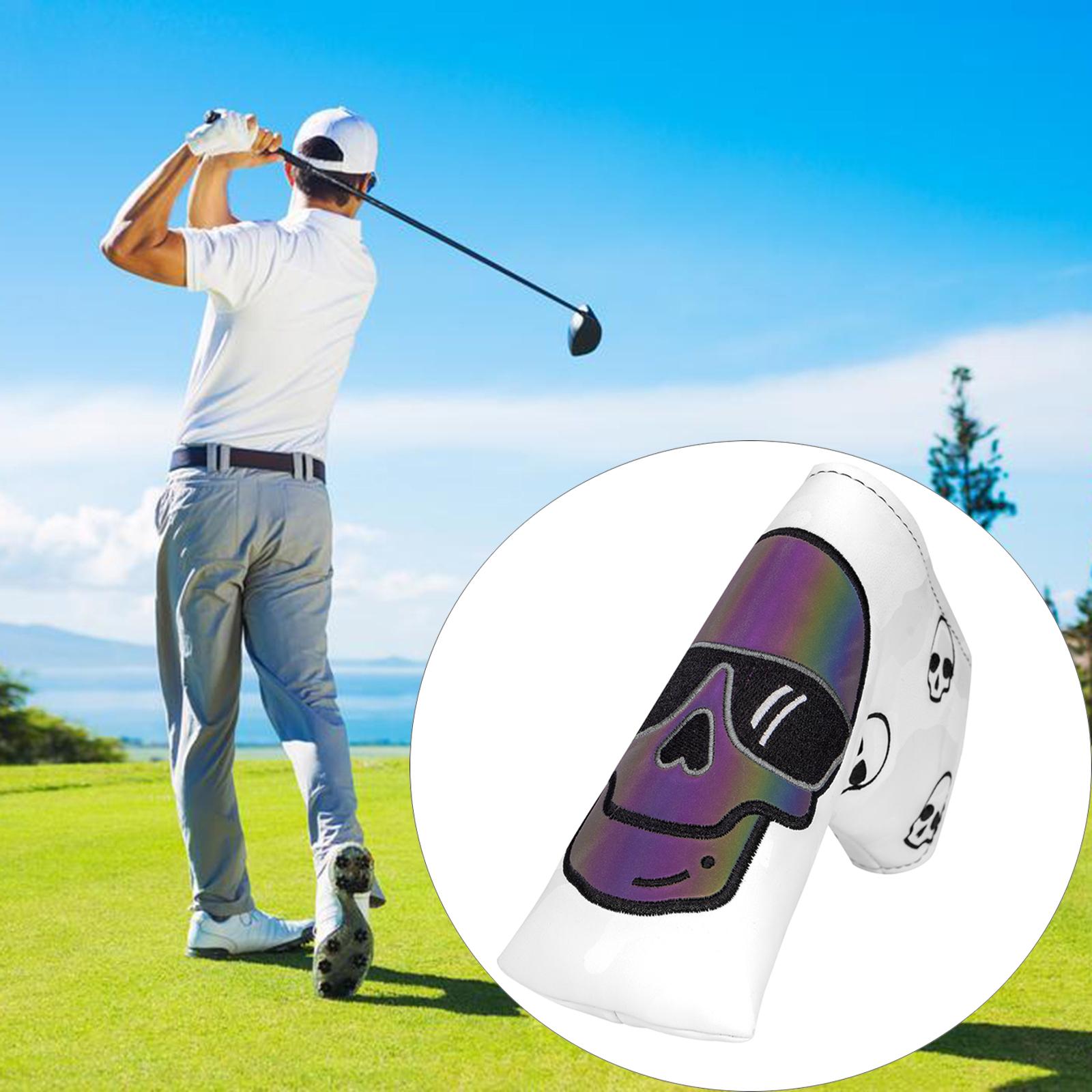 Golf Club Headcover Blade Putter Protector Transport Head Cover White