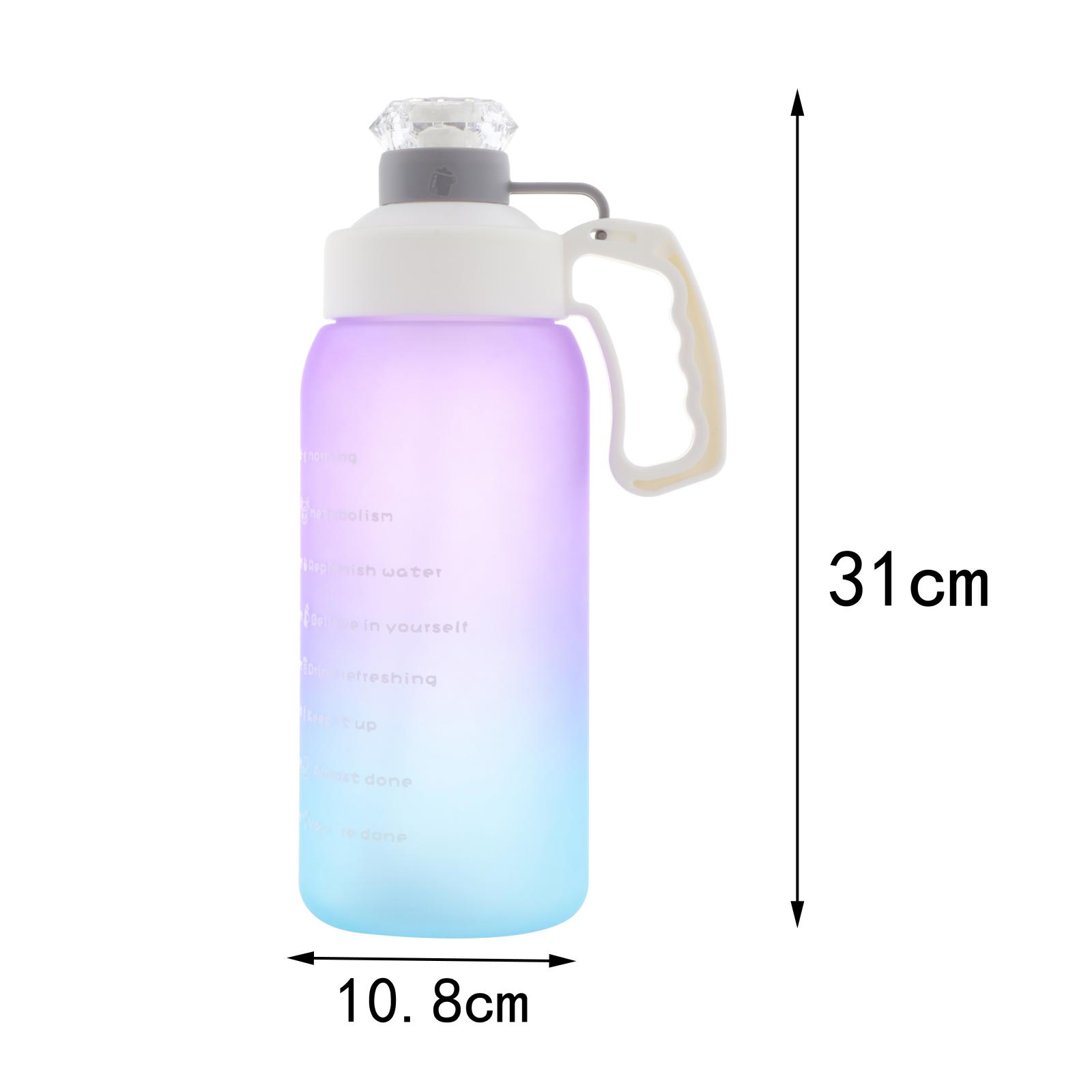 Fitness Sports Water Bottle Portable for Office Gradient White