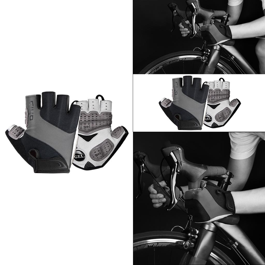 Half Finger Cycling Gloves Bike Bicycle Fingerless Women Men Gloves Black S