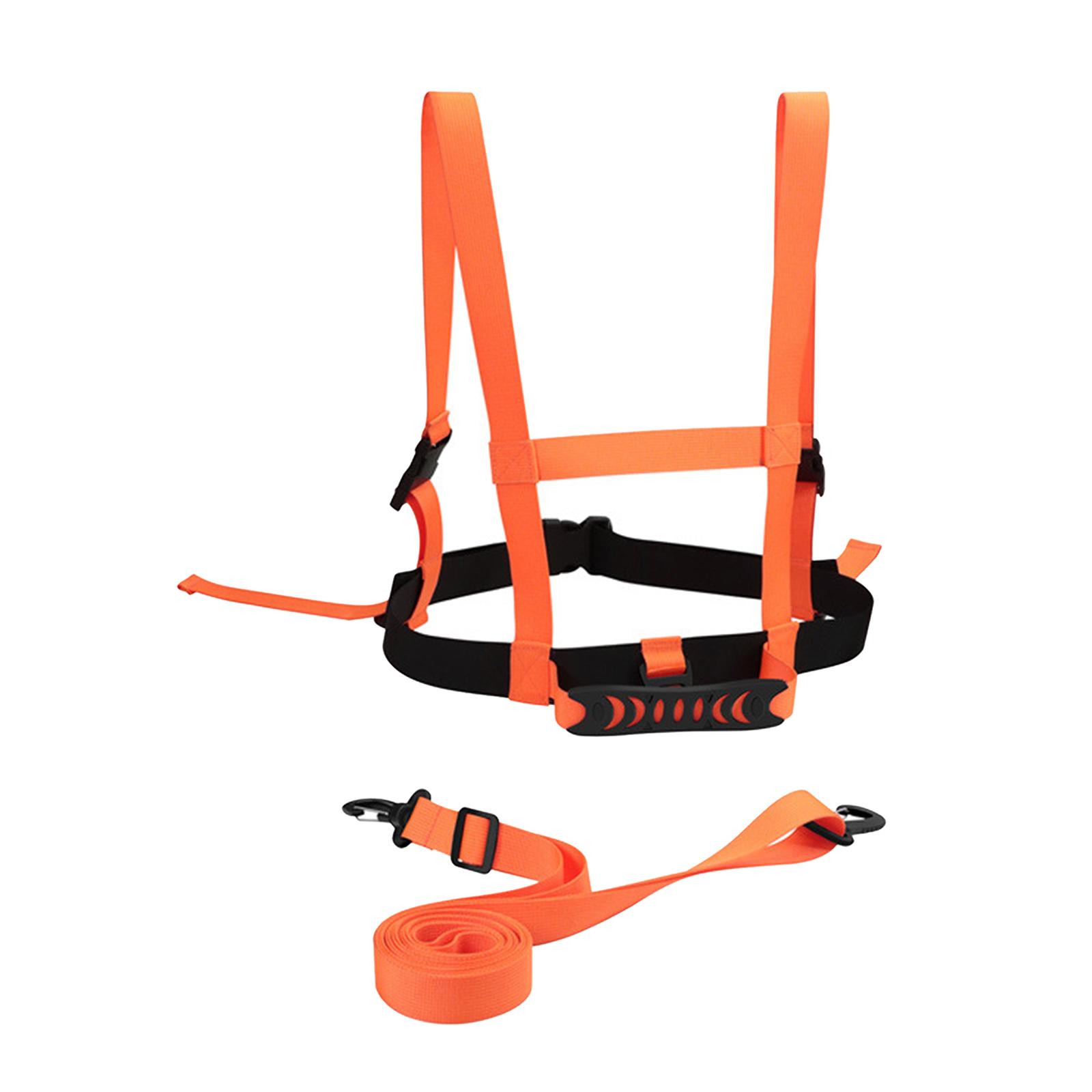 Kids Ski Harness Safety Shoulder Strap for Snowboard Training Orange