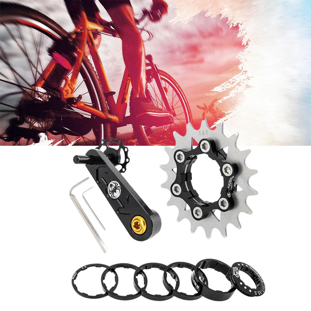 Bike Chain Tensioner Adjuster Fastener with Wrenches Road Bike  18T black